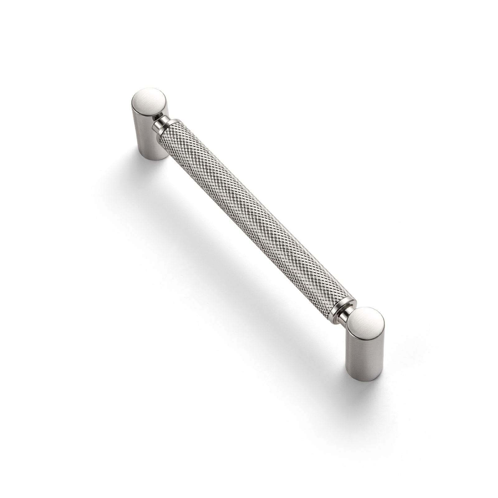 Goo-Ki Satin Nickel / 5'' Hole Center / 6 Pack Classic Bar-shaped Knurled Aluminium Drawer Pull Durable & Stylish Hardware for Furniture