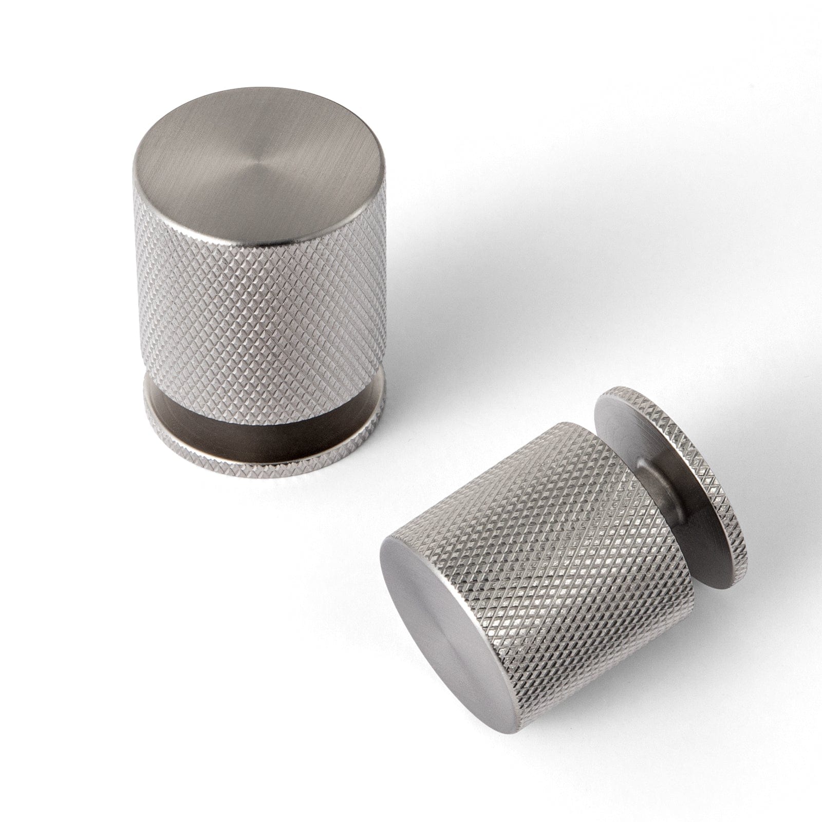 Goo-Ki Satin Nickel / Knob / 6 Pack Elegant Textured Vintage Knobs for Furniture Knurled Aluminum Cabinet Knobs
