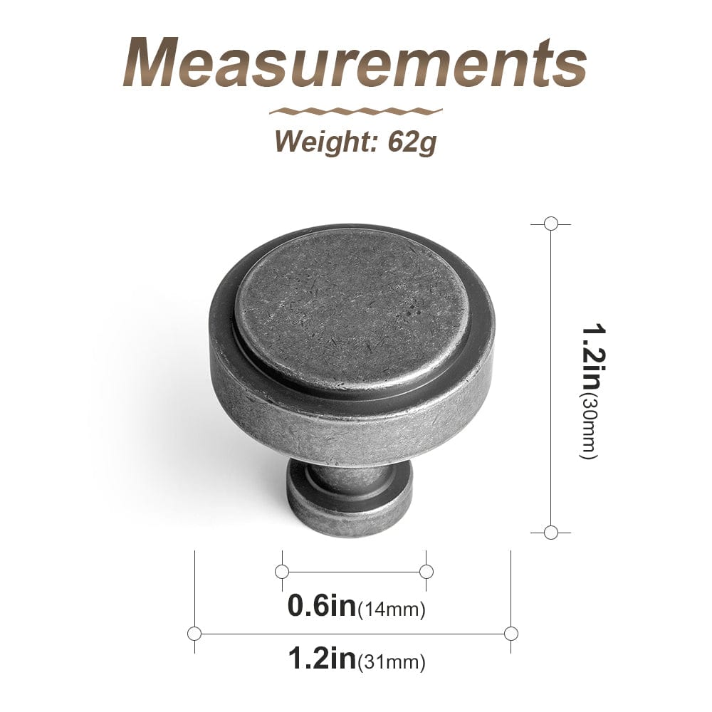 Goo-Ki Simple Cylindrical Zinc Alloy Drawer Knob with Elegant Design