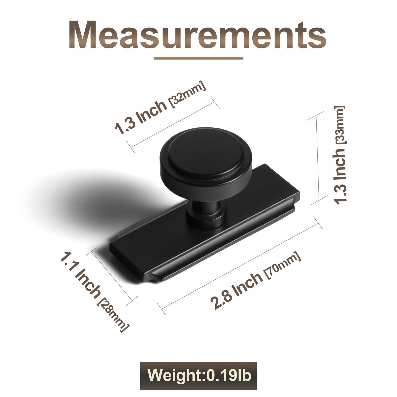 Goo-Ki Simple Cylindrical Zinc Alloy Drawer Knob with Elegant Design