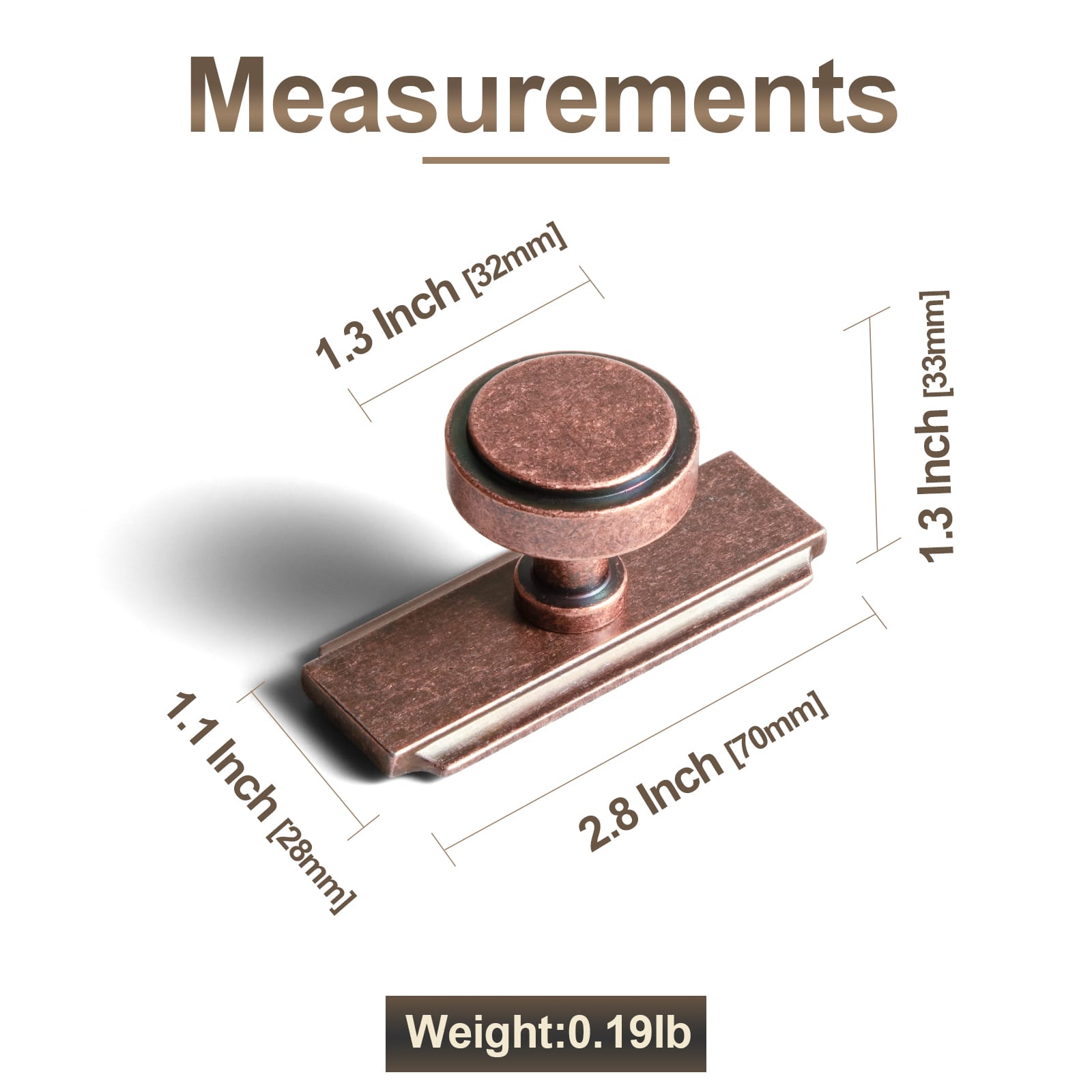 Goo-Ki Simple Cylindrical Zinc Alloy Drawer Knob with Elegant Design