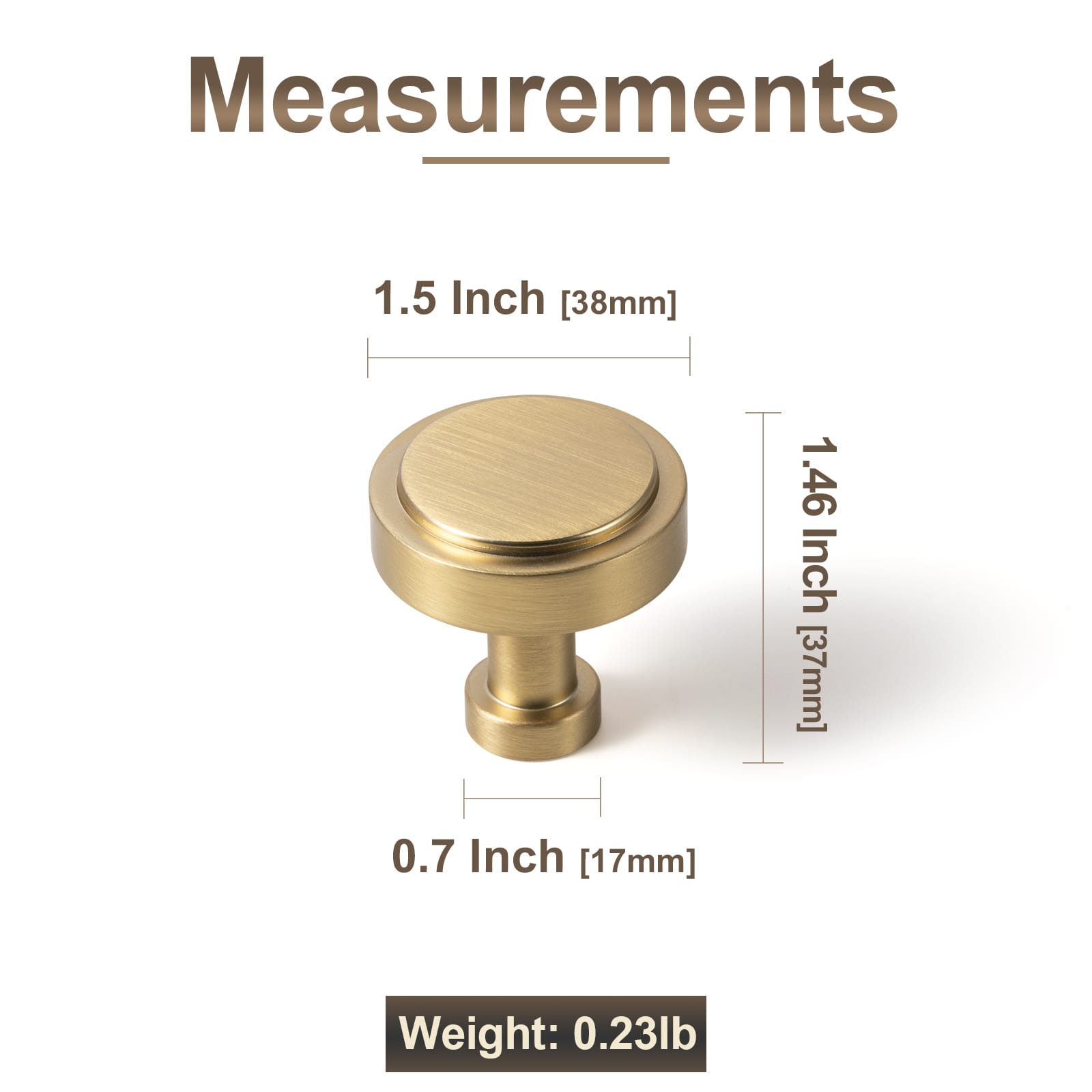 Goo-Ki Simple Cylindrical Zinc Alloy Drawer Knob with Elegant Design