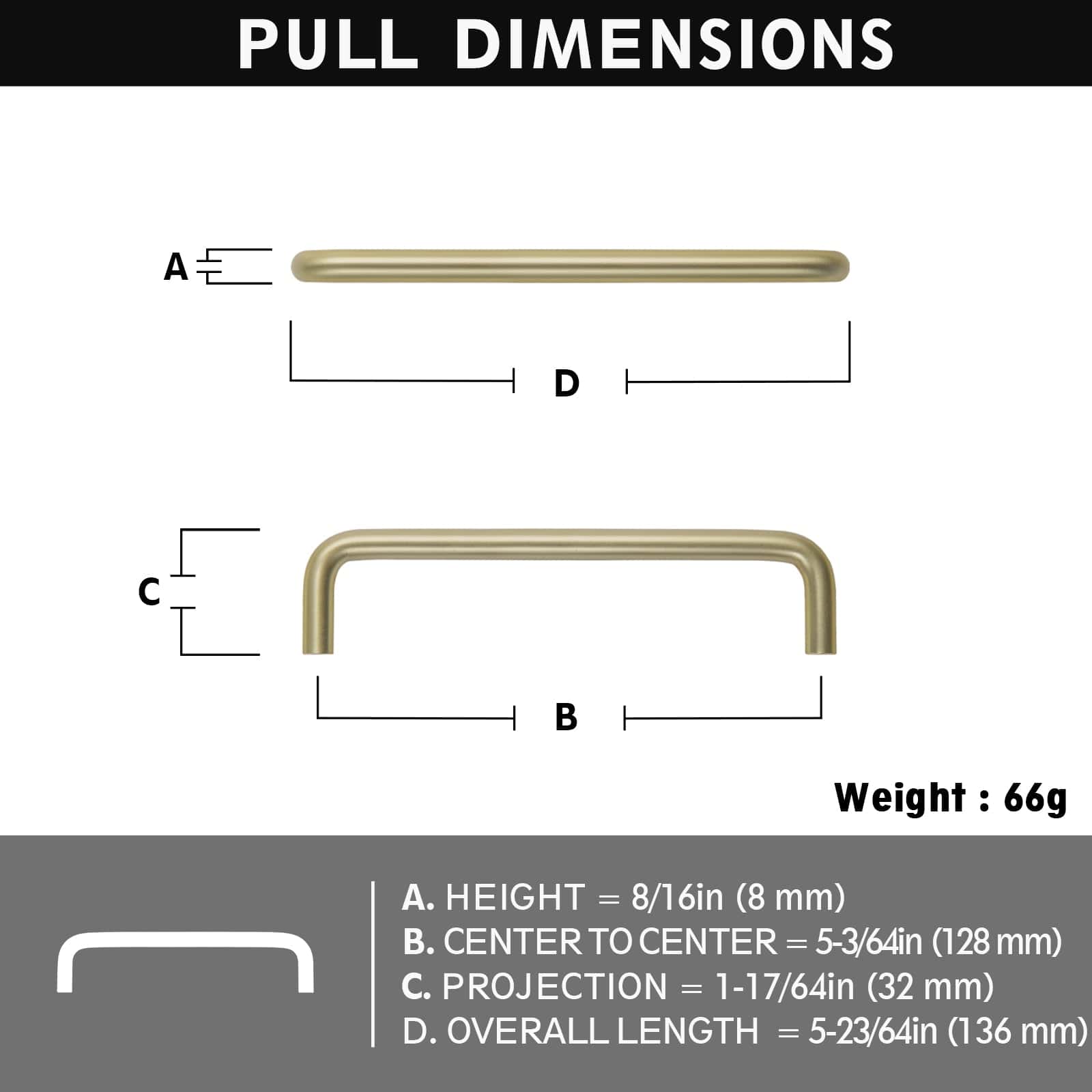 Goo-Ki Simple Sleek Wardrobe Pull Contemporary Design Cabinet Handle Modern Style