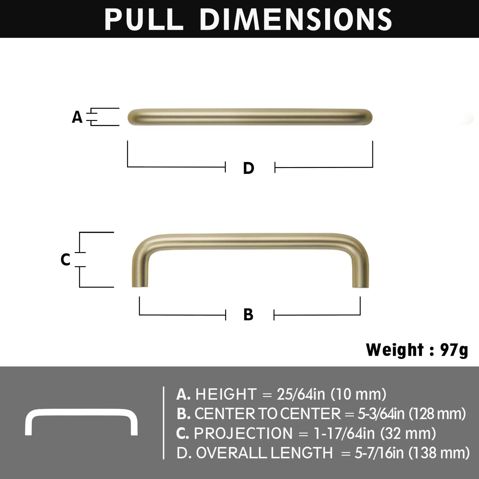 Goo-Ki Simple Sleek Wardrobe Pull Contemporary Design Cabinet Handle Modern Style