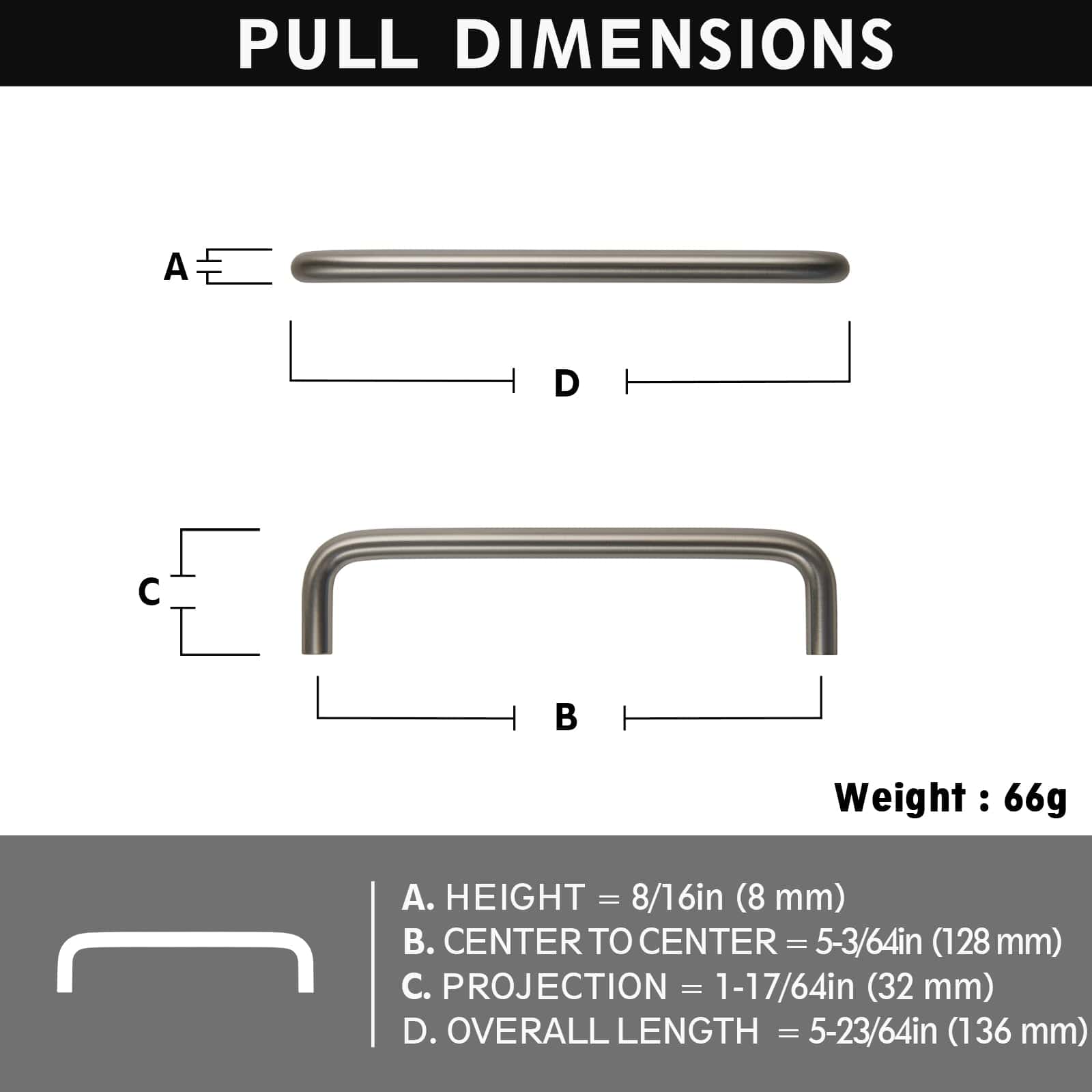 Goo-Ki Simple Sleek Wardrobe Pull Contemporary Design Cabinet Handle Modern Style