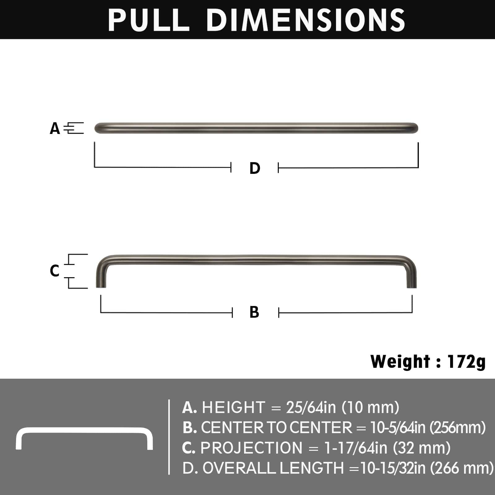 Goo-Ki Simple Sleek Wardrobe Pull Contemporary Design Cabinet Handle Modern Style