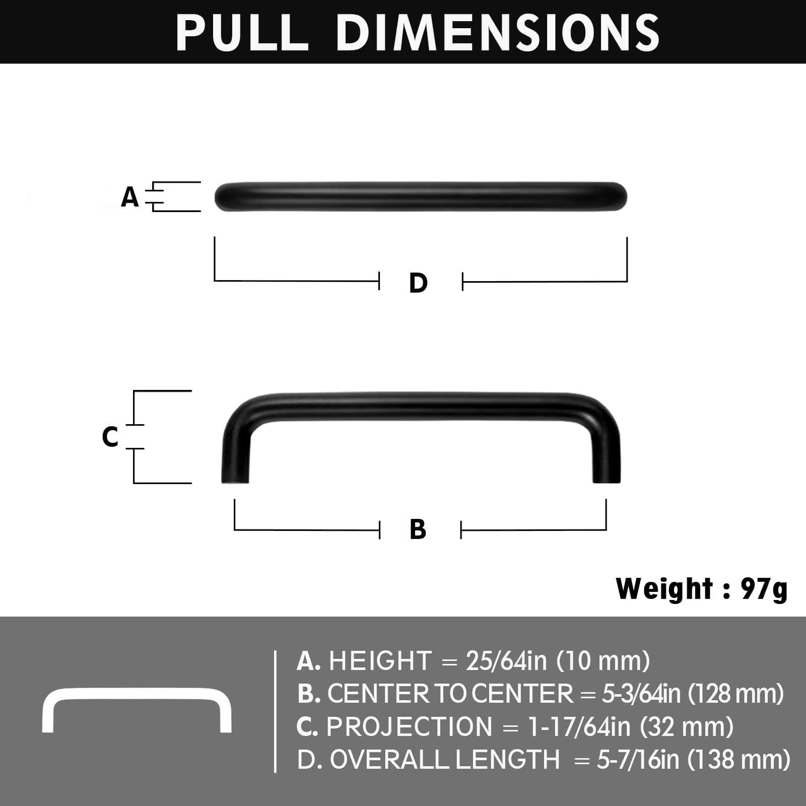 Goo-Ki Simple Sleek Wardrobe Pull Contemporary Design Cabinet Handle Modern Style