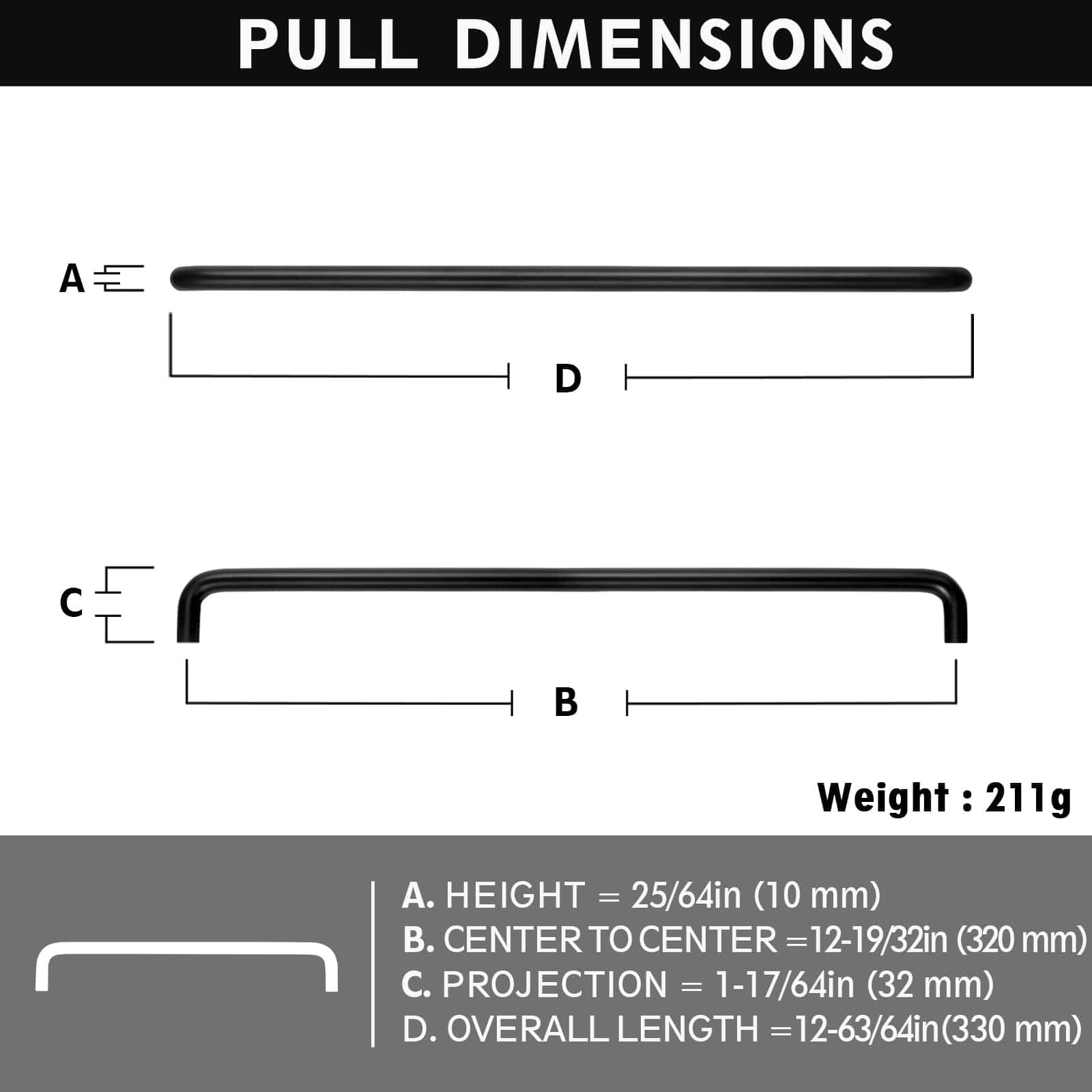 Goo-Ki Simple Sleek Wardrobe Pull Contemporary Design Cabinet Handle Modern Style