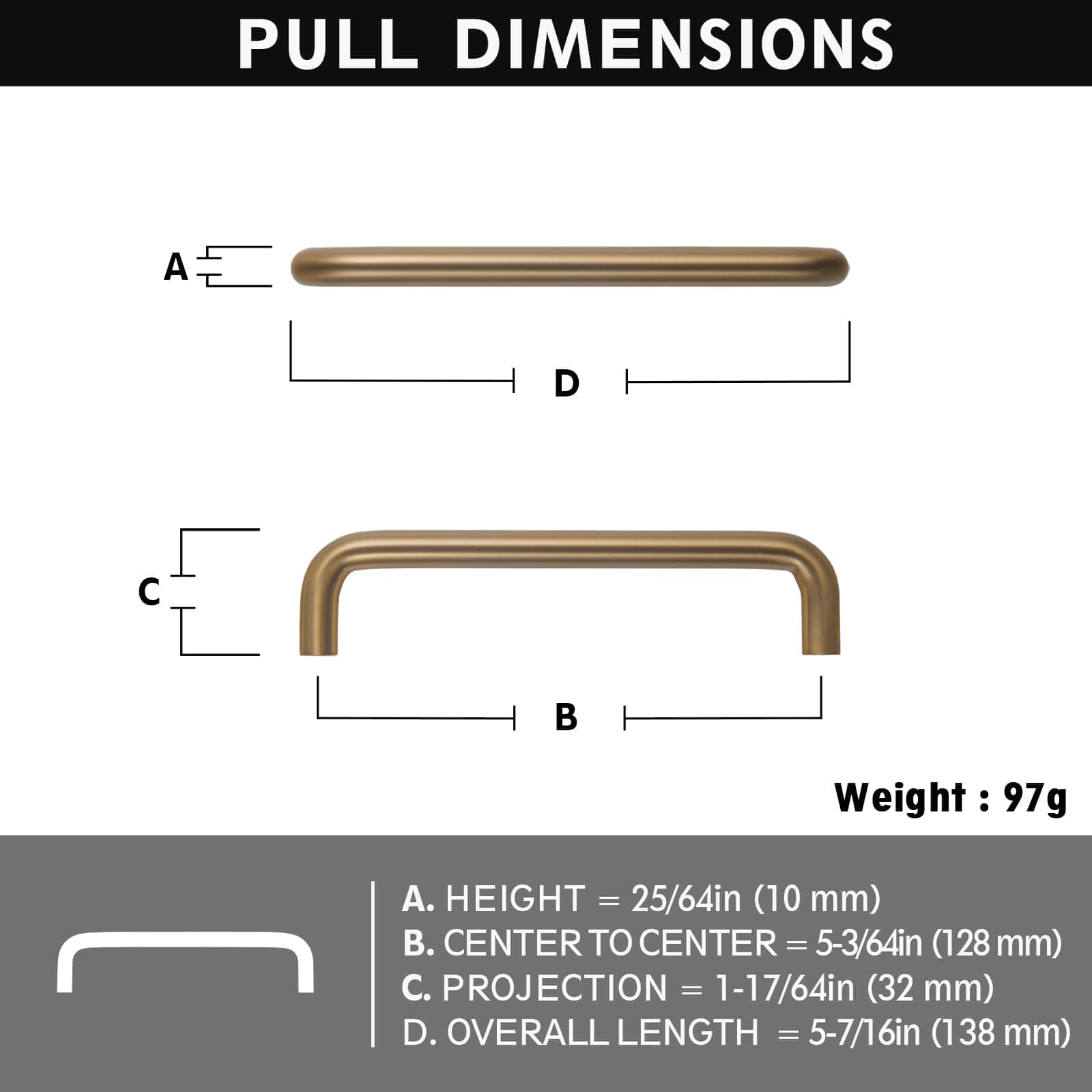 Goo-Ki Simple Sleek Wardrobe Pull Contemporary Design Cabinet Handle Modern Style