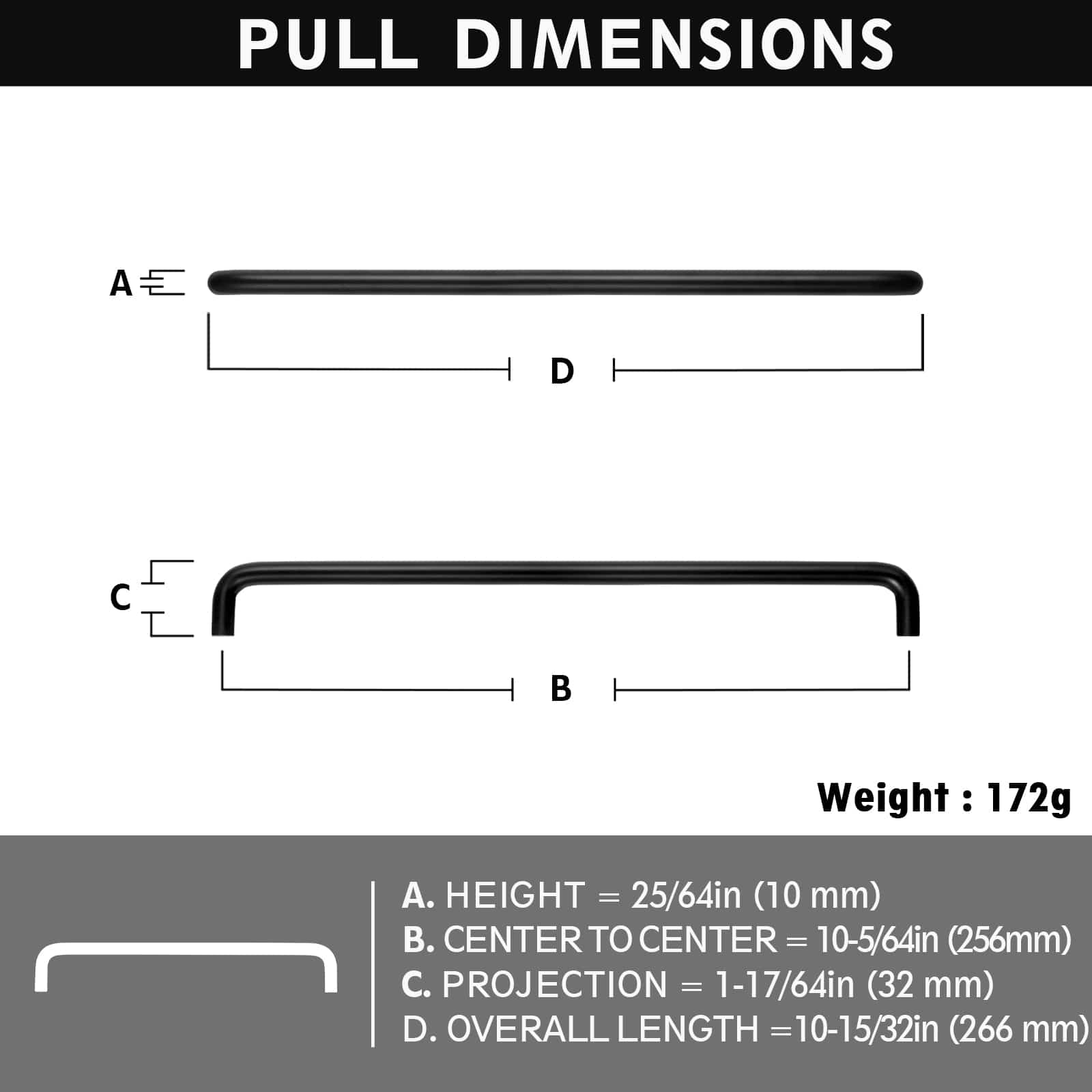 Goo-Ki Simple Sleek Wardrobe Pull Contemporary Design Cabinet Handle Modern Style