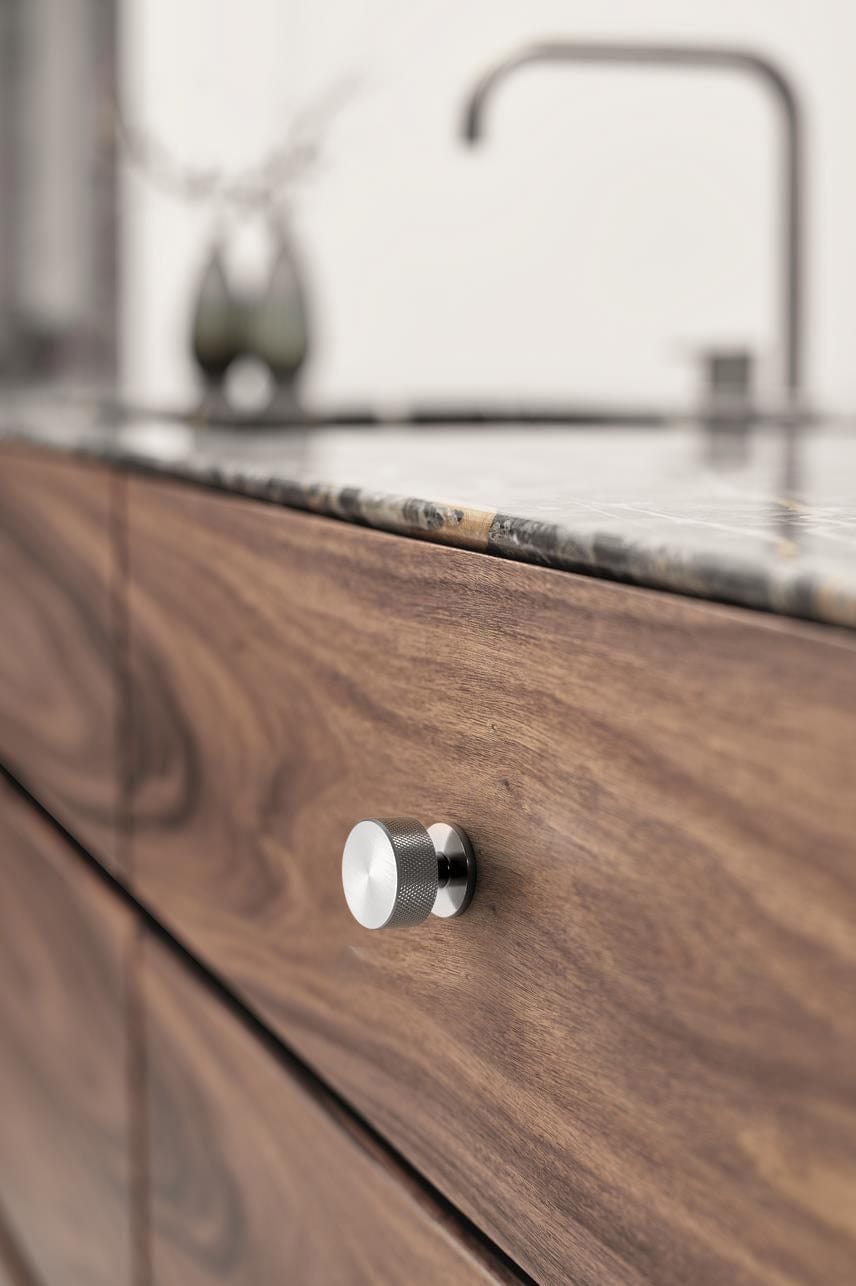 Goo-Ki Single Hole Knurled Decorations Cabinet Large Knob Hardware for Bedroom Kitchen