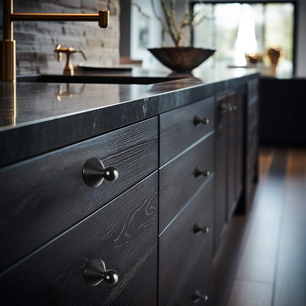 Goo-Ki Statement Zinc Alloy Cabinet Pull – Geometric Ball and Cone Design for Drawer