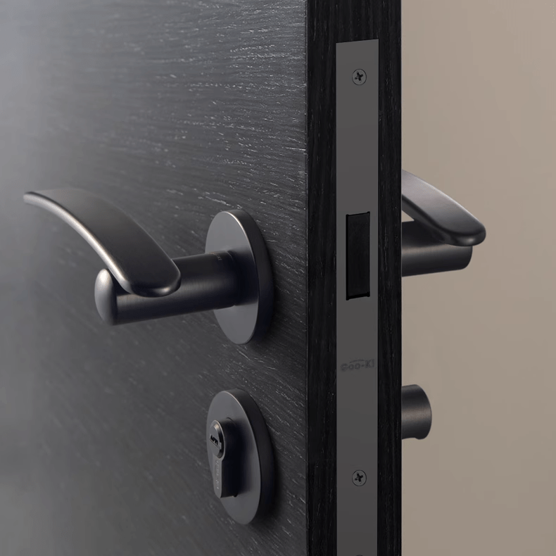 Goo-Ki Streamline Silent Door Lock Bedroom Door Handle Interior Security Door Lock