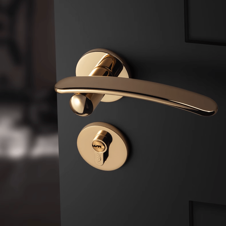 Goo-Ki Streamline Silent Door Lock Bedroom Door Handle Interior Security Door Lock
