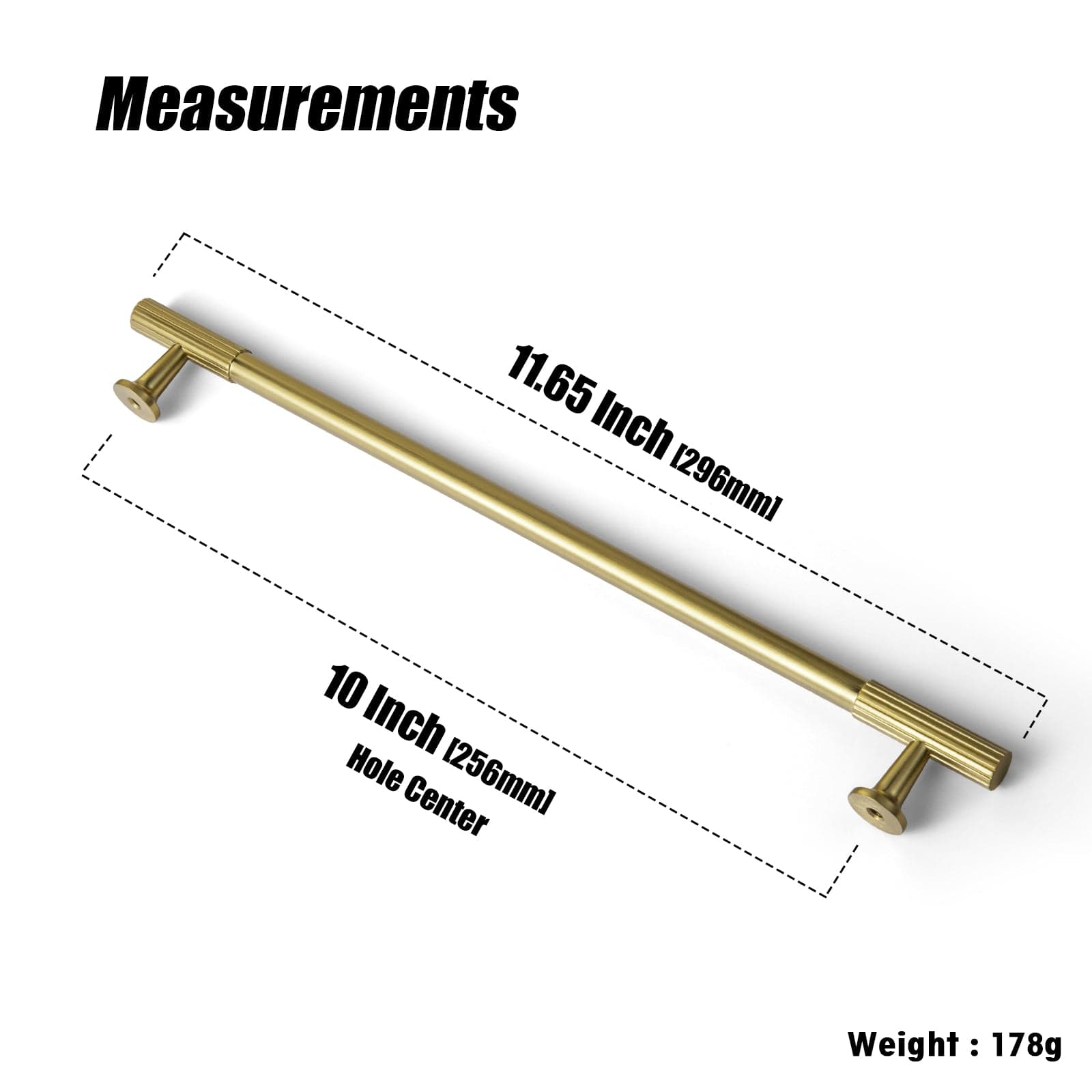 Goo-Ki Striped Decorations Cabinet Pull Retro Brass Cabinet Handles