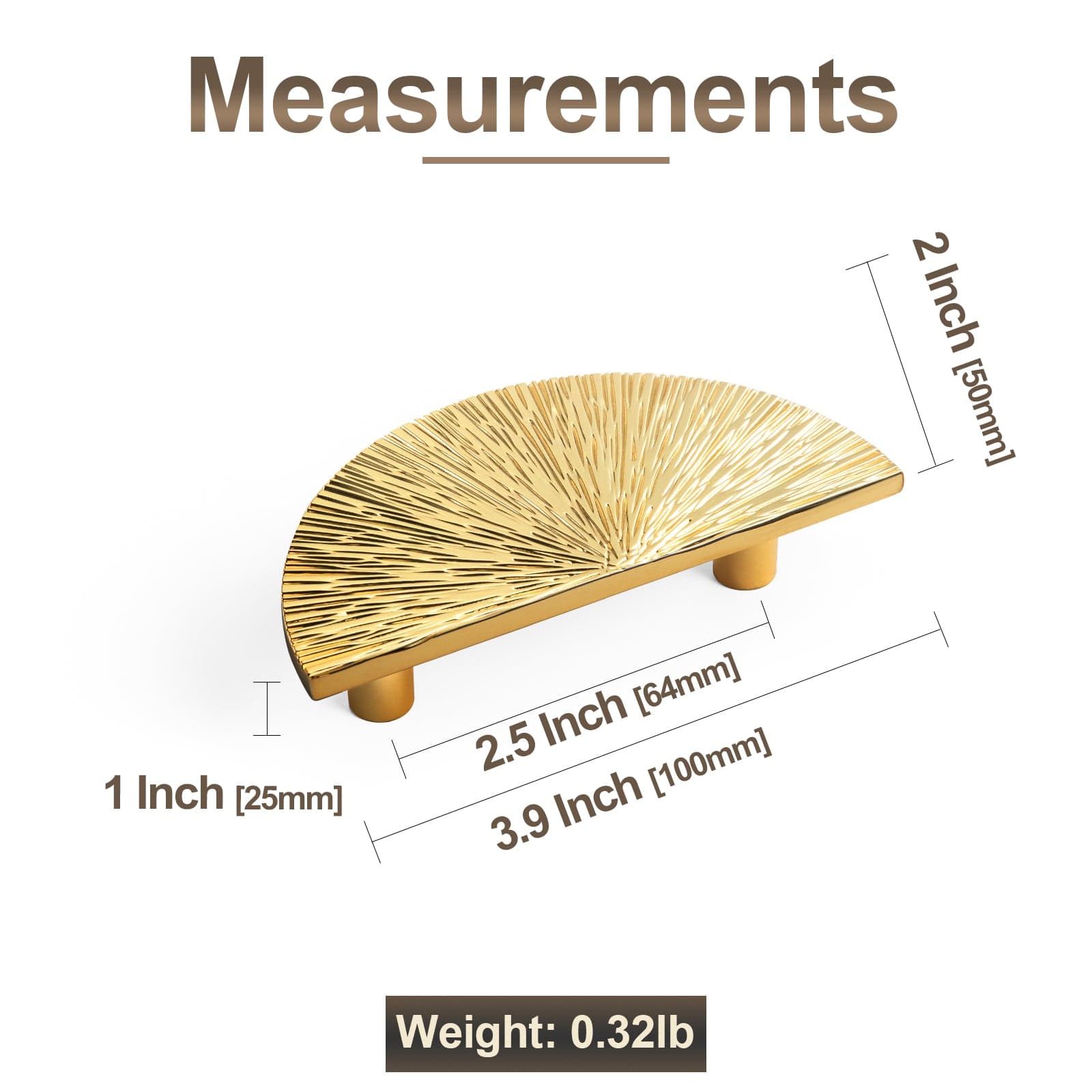 Goo-Ki Striped Hammerline Cabinet Pulls Light Luxury Elegant Kitchen Hardware