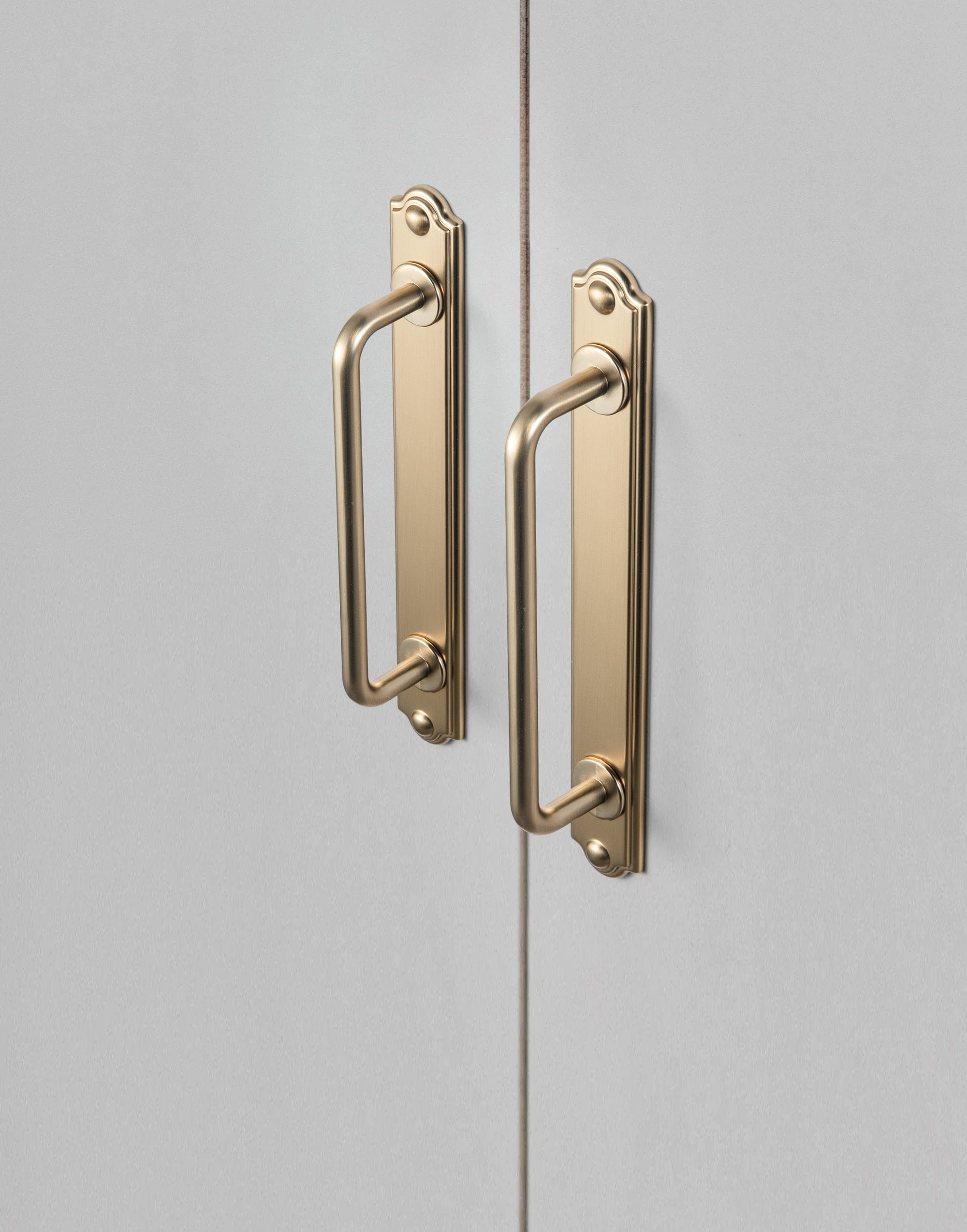 Goo-Ki Stylish Contoured Cabinet Handle with Back Plate Decorative Cabinet Hardware