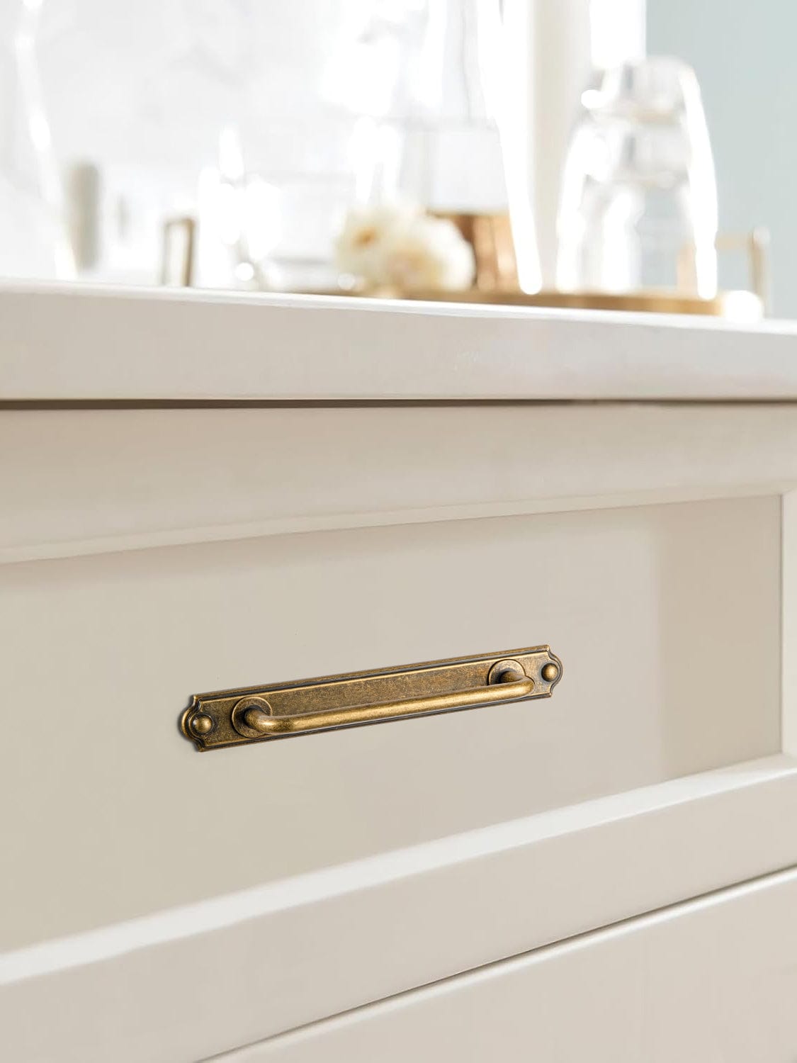 Goo-Ki Stylish Contoured Cabinet Handle with Back Plate Decorative Cabinet Hardware
