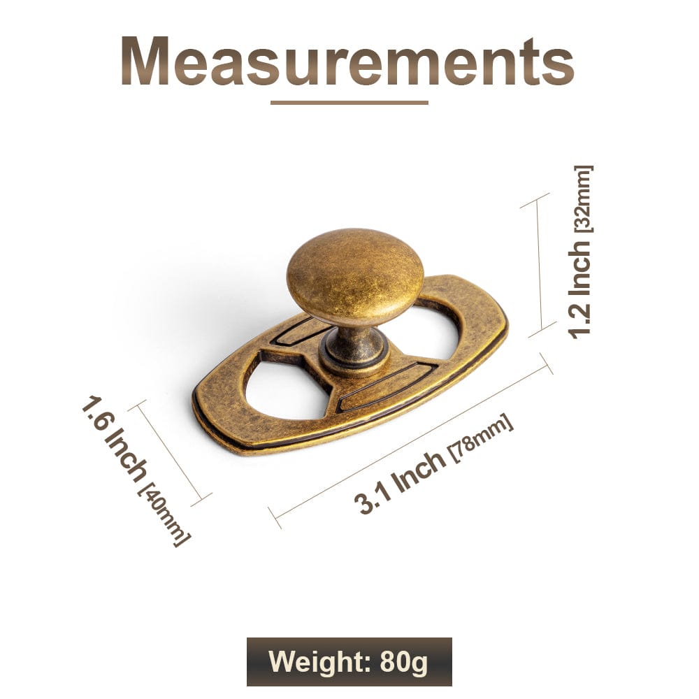 Goo-Ki Stylish Contoured Cabinet Handle with Back Plate Decorative Cabinet Hardware