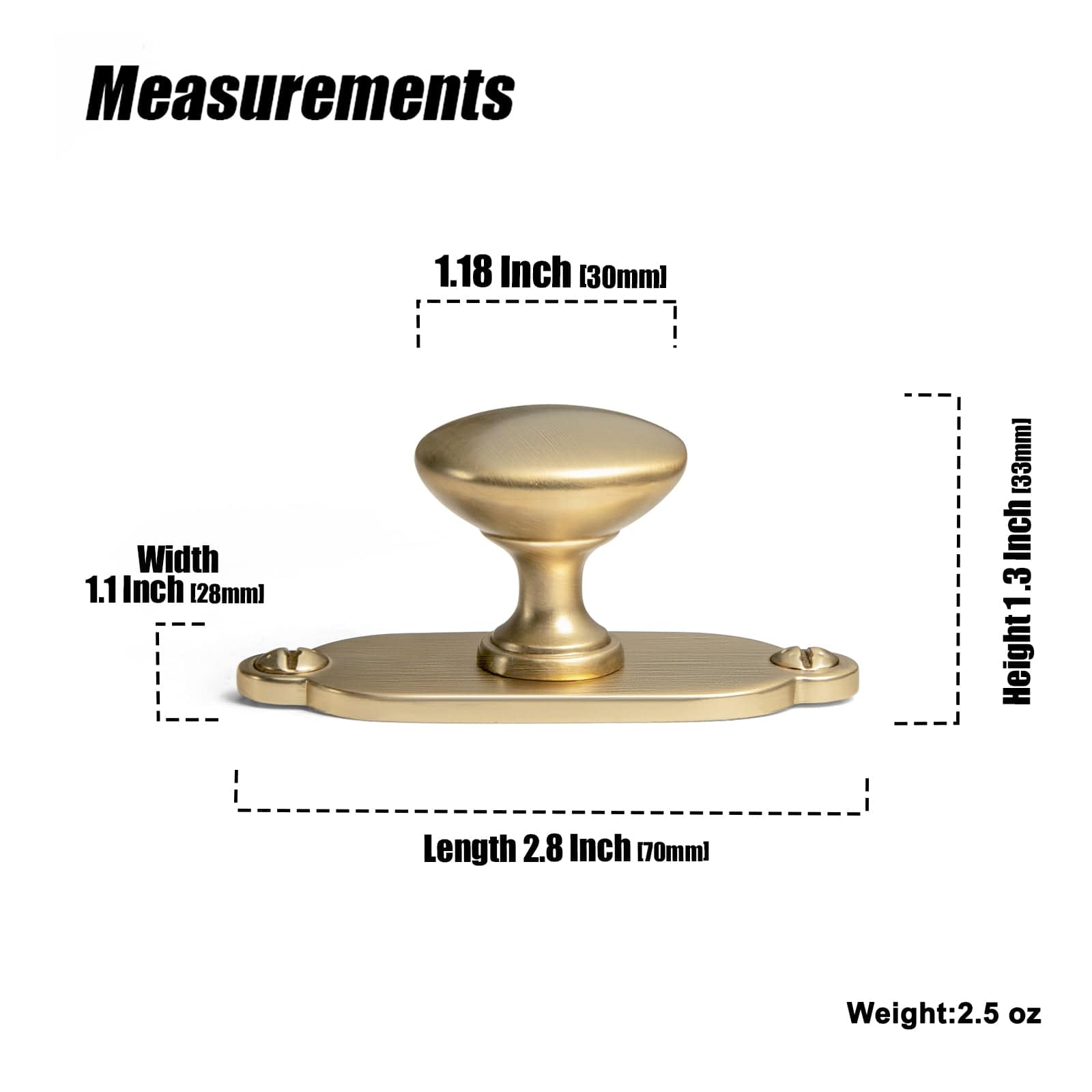 Goo-Ki Stylish Contoured Cabinet Handle with Back Plate Decorative Cabinet Hardware