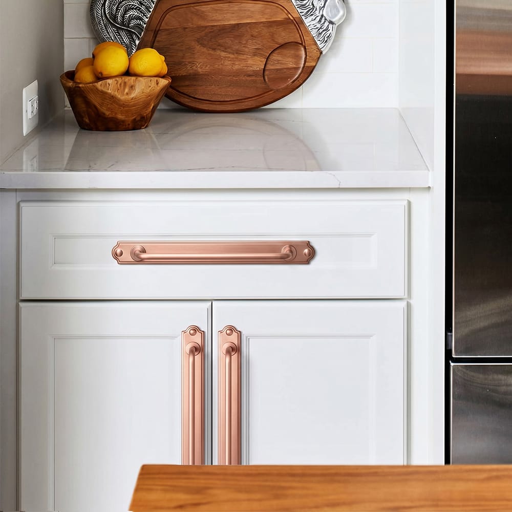 Goo-Ki Stylish Contoured Cabinet Handle with Back Plate Decorative Cabinet Hardware