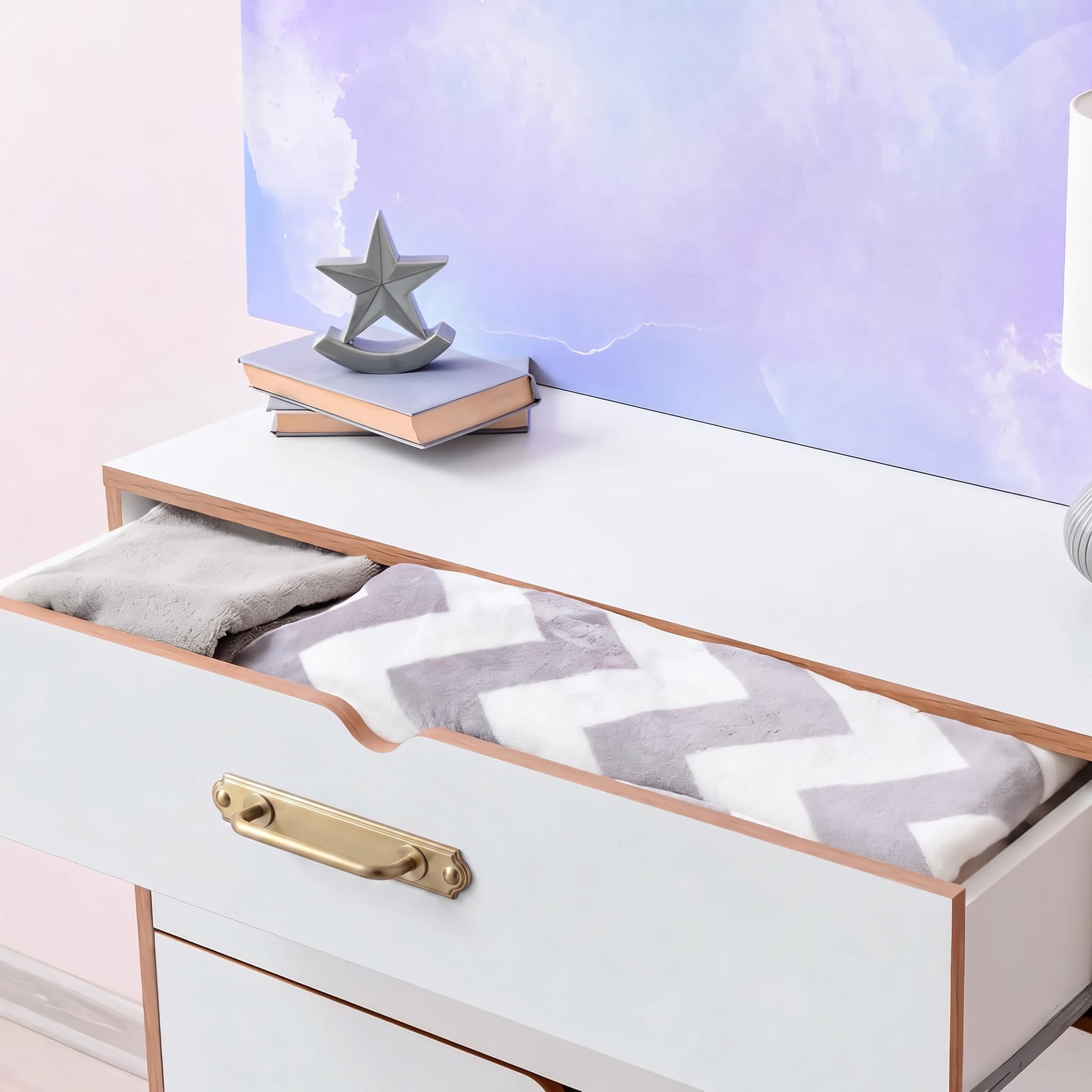 Goo-Ki Stylish Contoured Cabinet Handle with Back Plate Decorative Cabinet Hardware