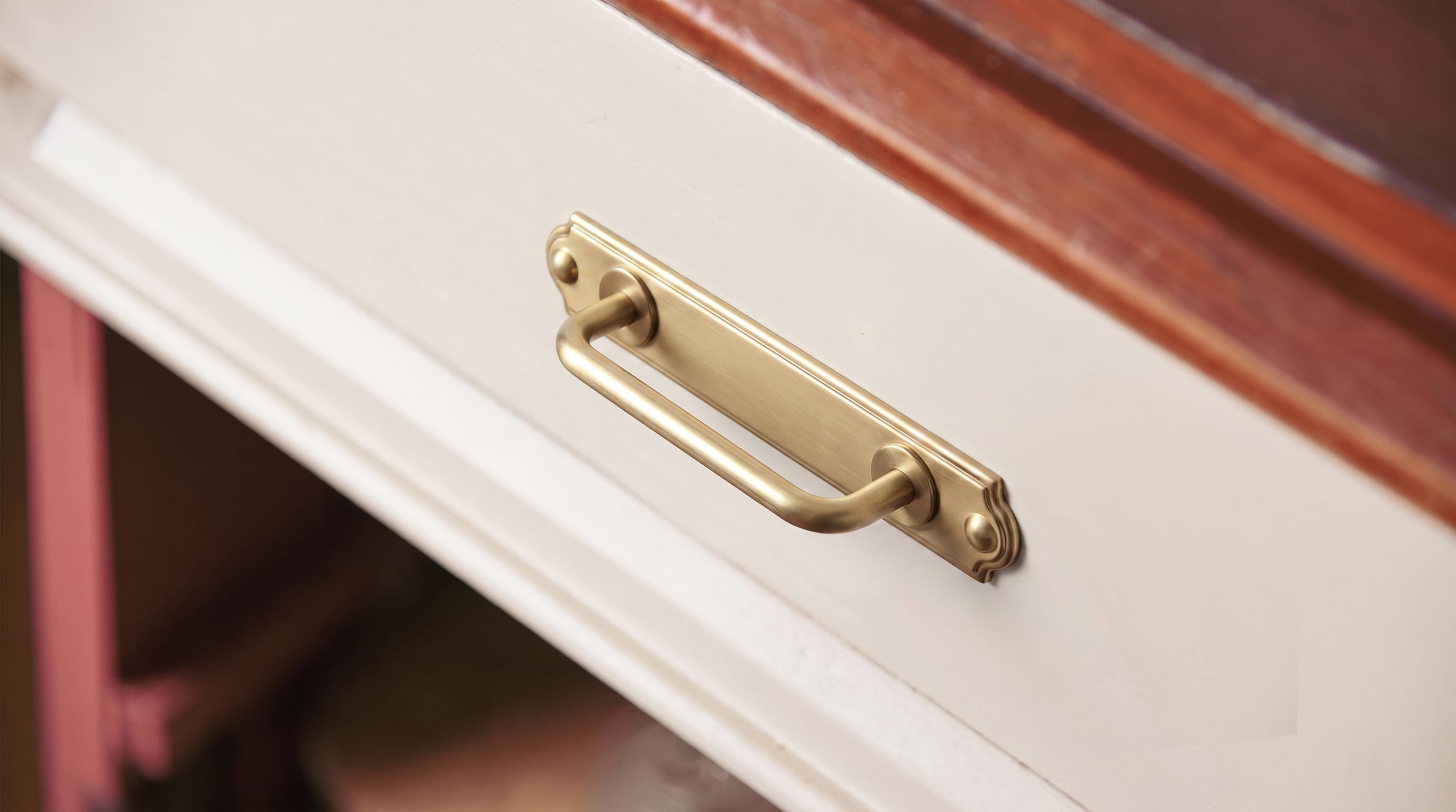 Goo-Ki Stylish Contoured Cabinet Handle with Back Plate Decorative Cabinet Hardware