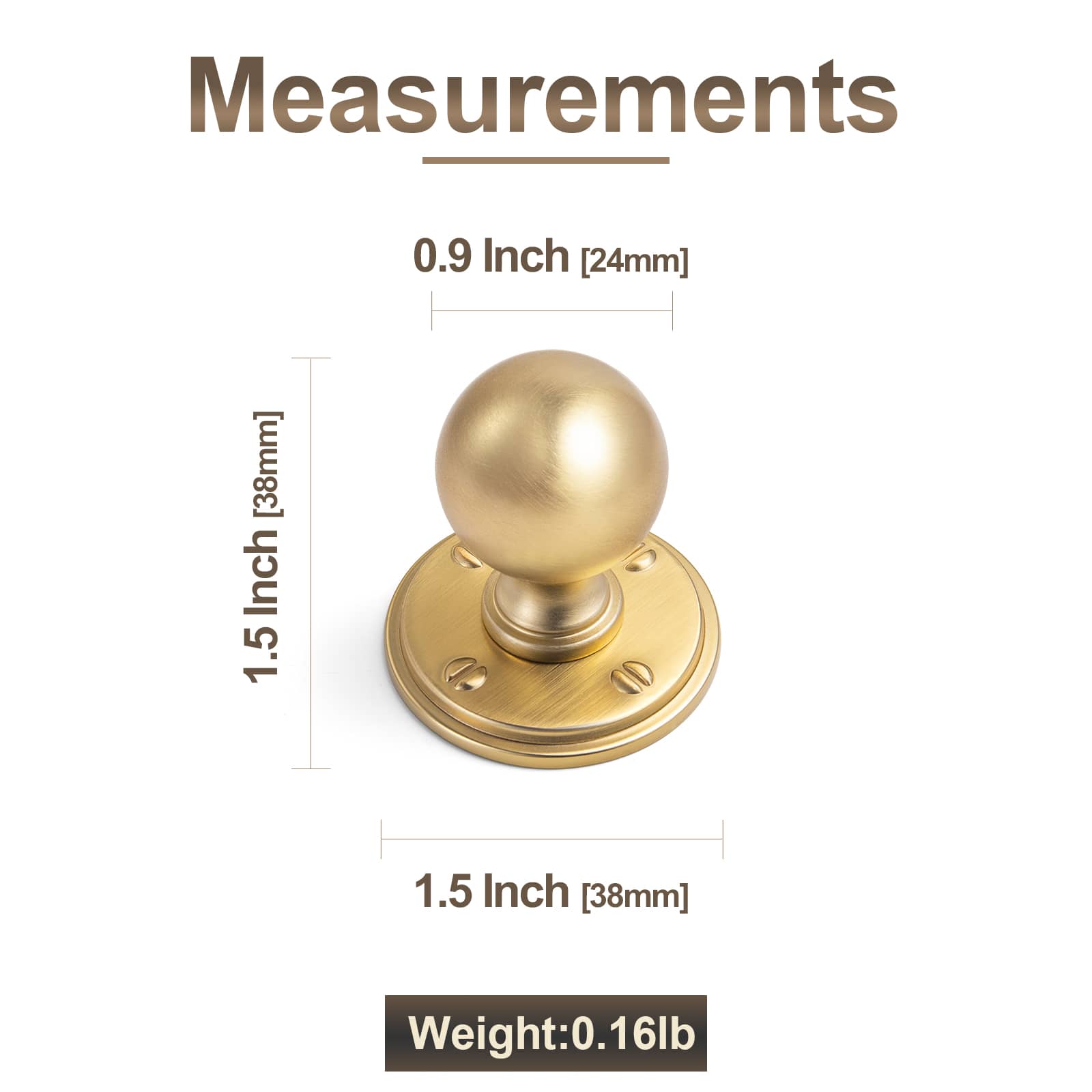 Goo-Ki Stylish Zinc Alloy Cabinet Knobs Classic Round Design Durable Cabinet Handles