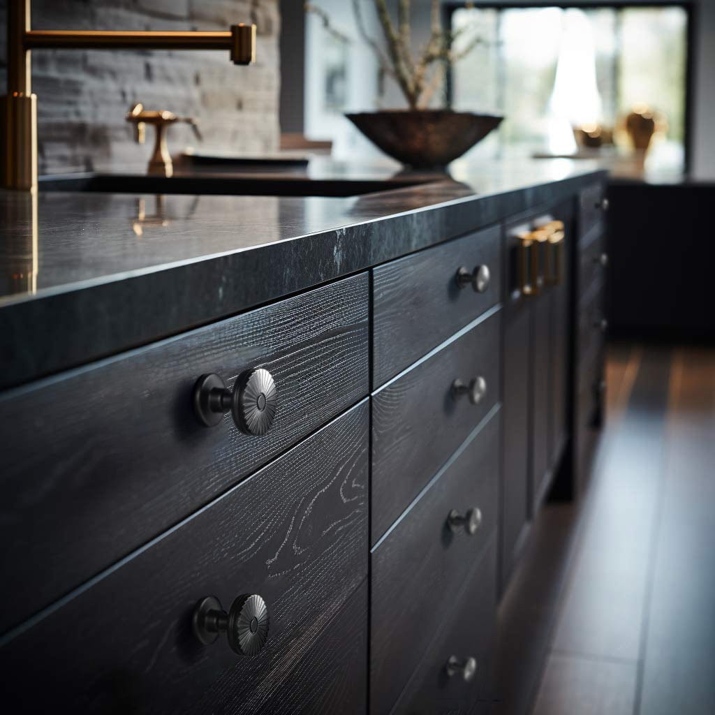 Goo-Ki Sunburst - Shaped Vintage Brass Cabinet Knobs for Distinctive Style