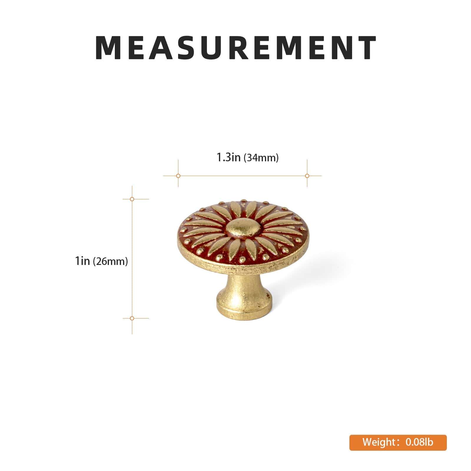 Goo-Ki Sunflower Floral Embossed Cabinet Knobs Assorted Distressed Zinc Alloy Furniture Hardware