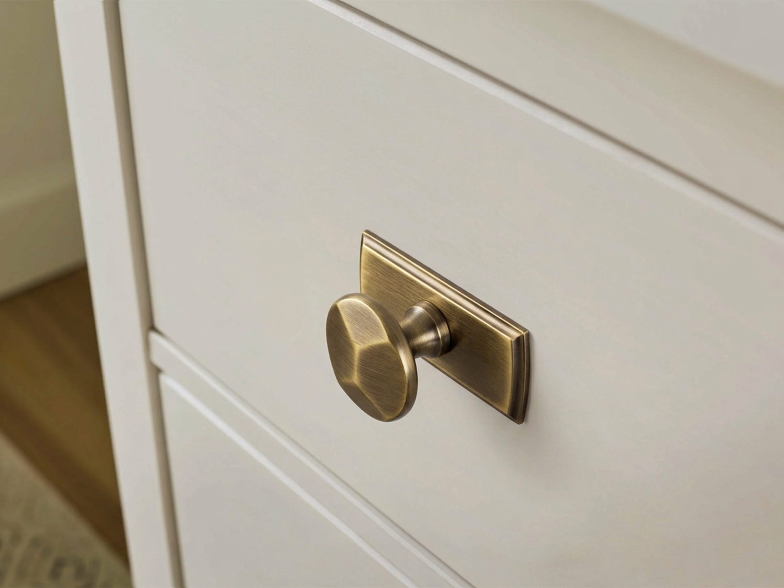 Goo-Ki Traditional Aged Bronze Zinc Alloy Cabinet Knob, Elegant Round Knob with Decorative Back Plate for Kitchen & Bathroom Cabinets