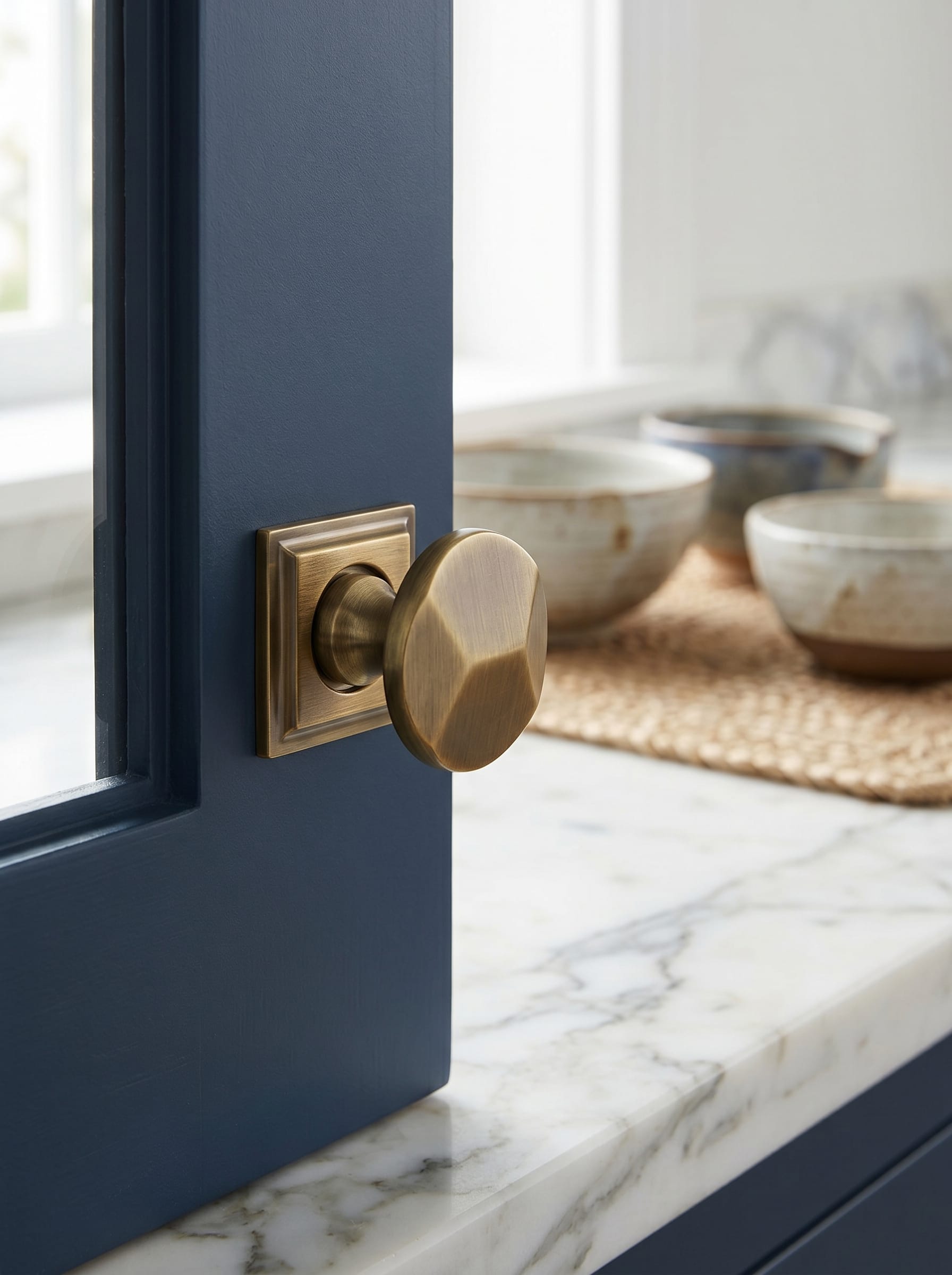 Goo-Ki Traditional Aged Bronze Zinc Alloy Cabinet Knob, Elegant Round Knob with Decorative Back Plate for Kitchen & Bathroom Cabinets