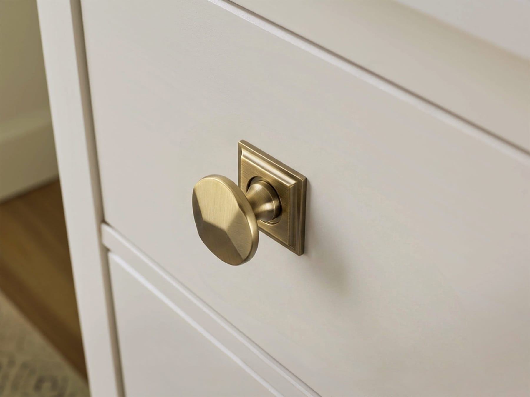 Goo-Ki Traditional Aged Bronze Zinc Alloy Cabinet Knob, Elegant Round Knob with Decorative Back Plate for Kitchen & Bathroom Cabinets