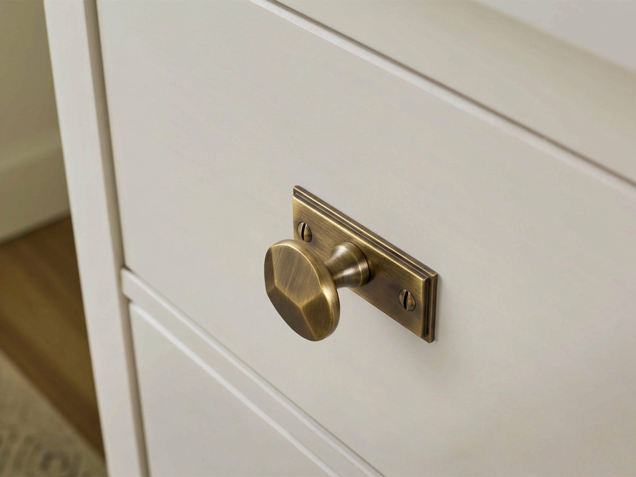 Goo-Ki Traditional Aged Bronze Zinc Alloy Cabinet Knob, Elegant Round Knob with Decorative Back Plate for Kitchen & Bathroom Cabinets