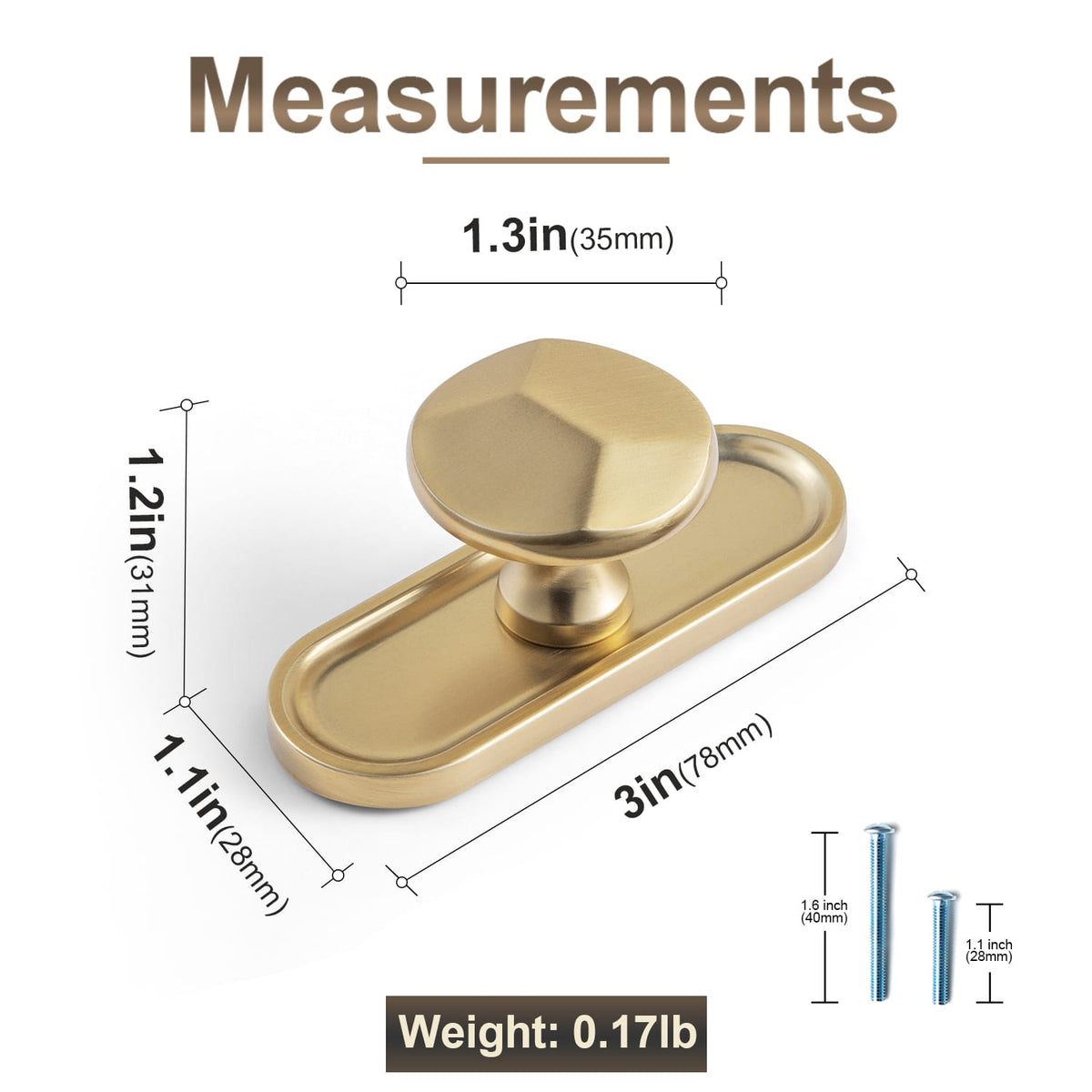 Goo-Ki Traditional Aged Bronze Zinc Alloy Cabinet Knob, Elegant Round Knob with Decorative Back Plate for Kitchen & Bathroom Cabinets