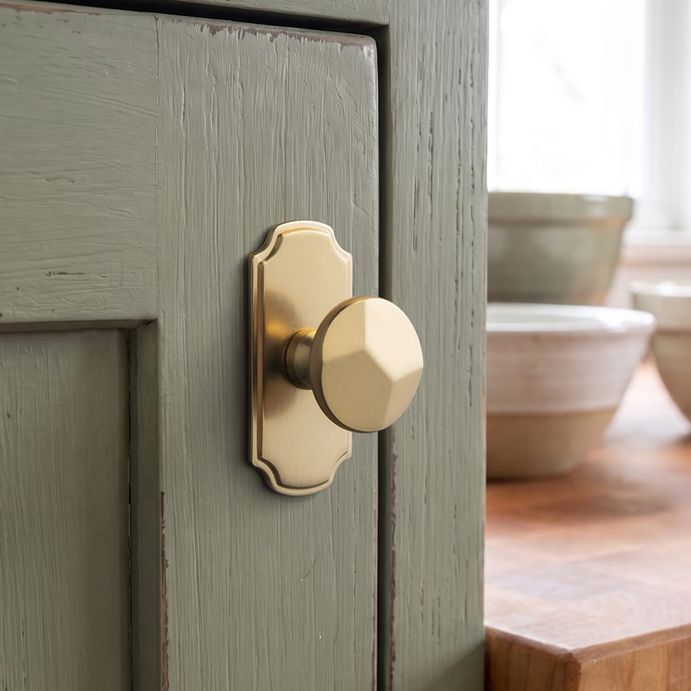 Goo-Ki Traditional Aged Bronze Zinc Alloy Cabinet Knob, Elegant Round Knob with Decorative Back Plate for Kitchen & Bathroom Cabinets