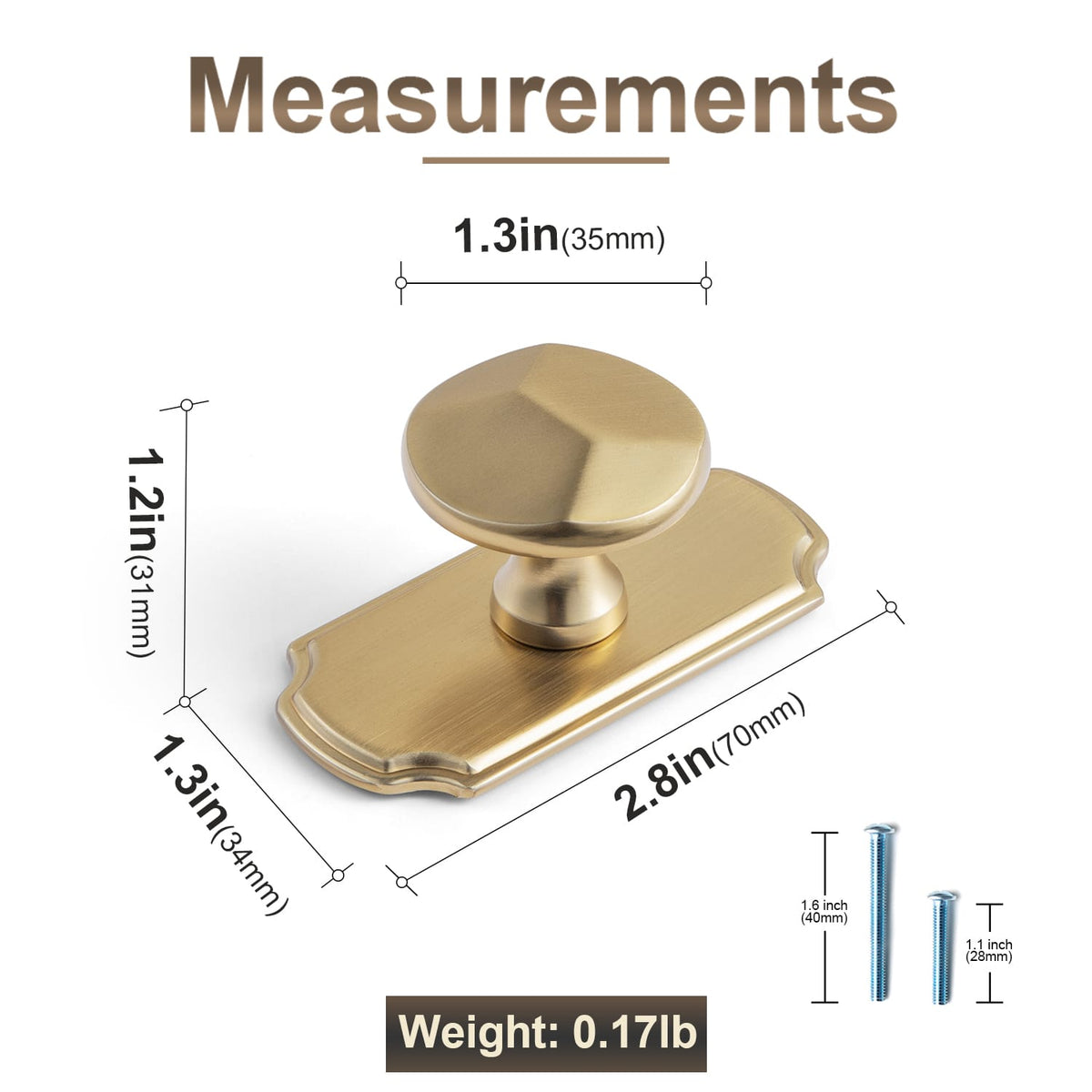 Goo-Ki Traditional Aged Bronze Zinc Alloy Cabinet Knob, Elegant Round Knob with Decorative Back Plate for Kitchen & Bathroom Cabinets