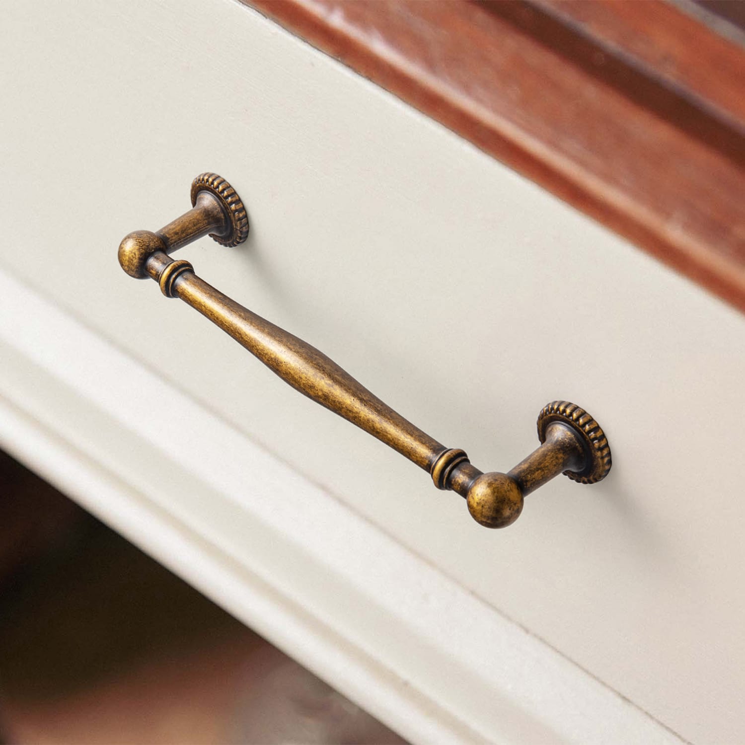 Goo-Ki Traditional Zinc Alloy Drawer Pulls, Decorative Spindle-Shaped Bar Handles Classic Hardware for Cabinets & Vanities