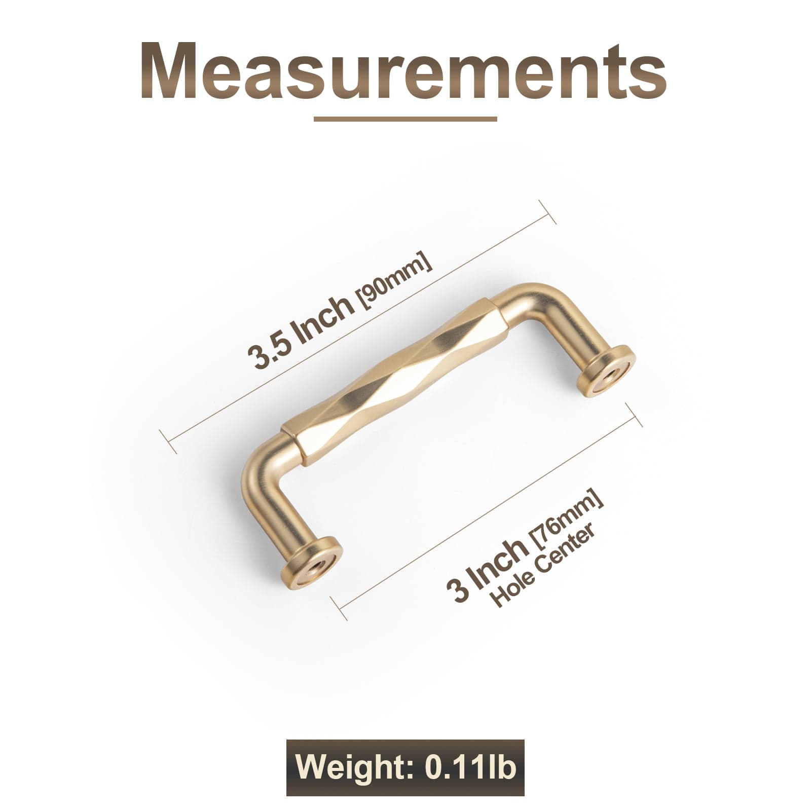 Goo-Ki Twisted Design Decorative Zinc Alloy Cabinet Handles for Kitchen Cabinets