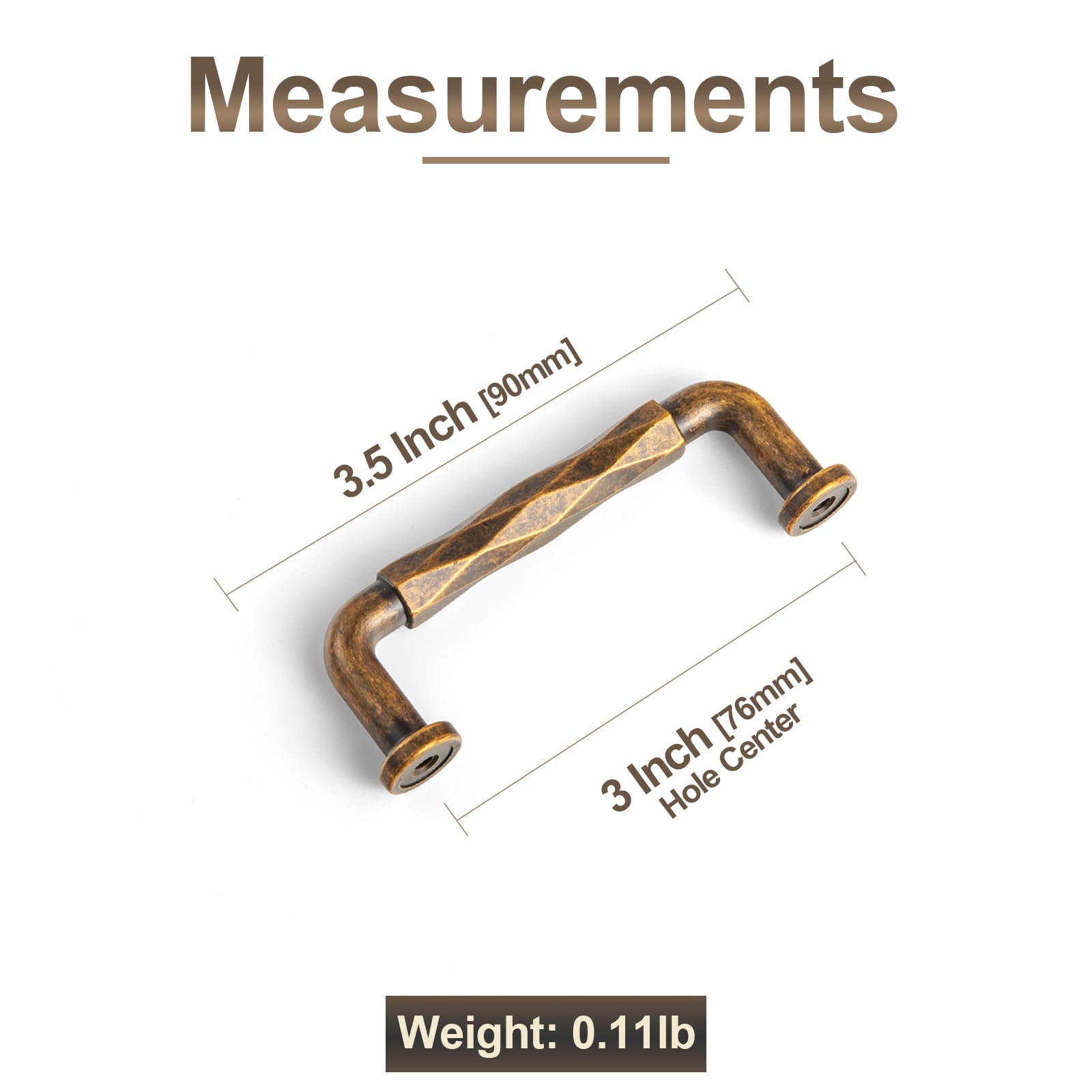 Goo-Ki Twisted Design Decorative Zinc Alloy Cabinet Handles for Kitchen Cabinets