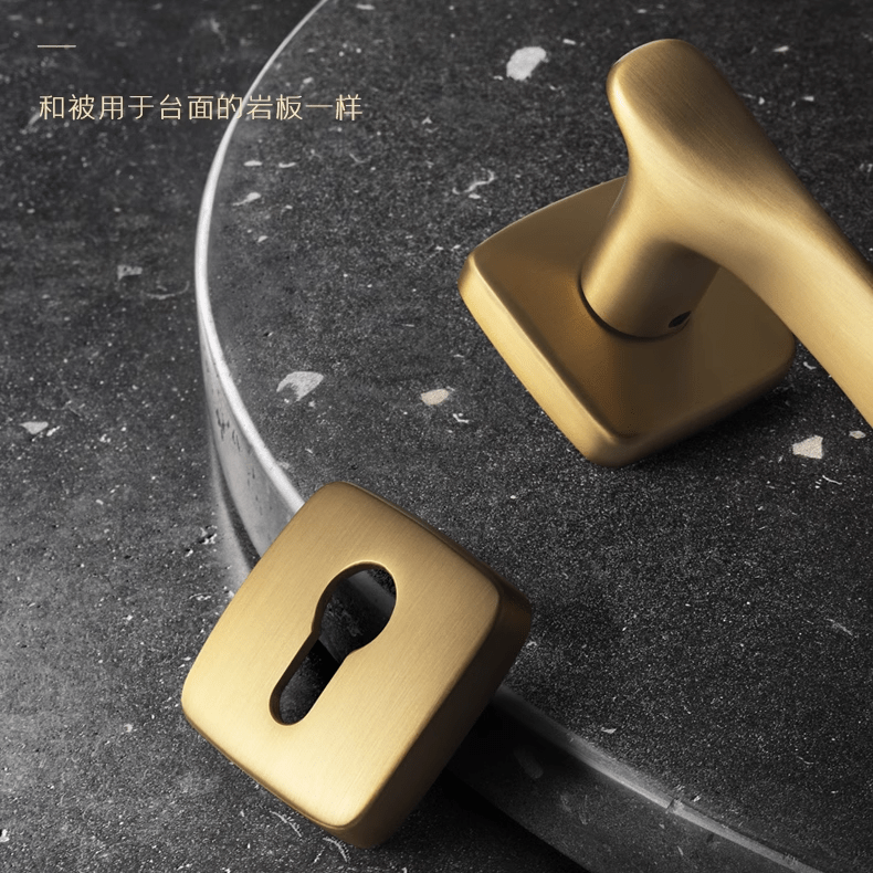 Goo-Ki Villa Brass Door Lock Indoor Bedroom Door Lock Modern French Style Door Handle Set