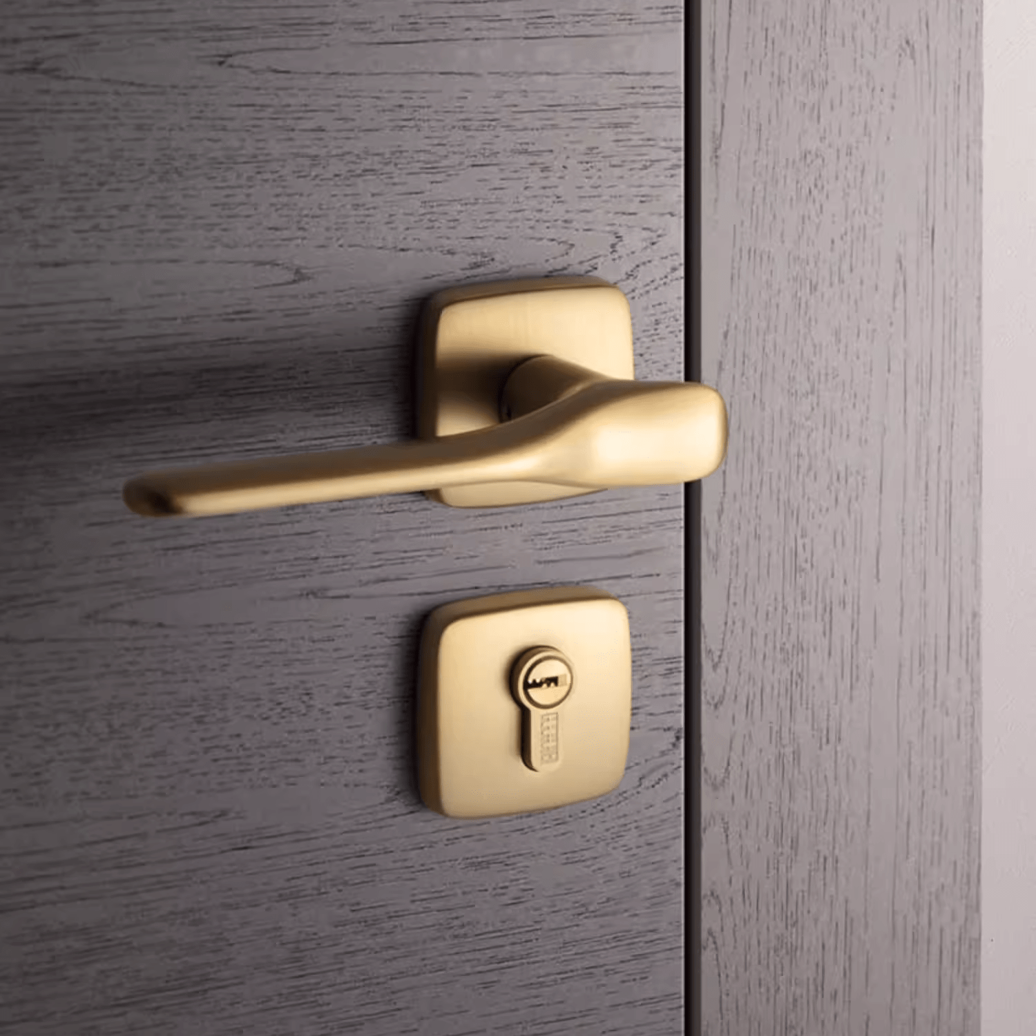 Goo-Ki Villa Brass Door Lock Indoor Bedroom Door Lock Modern French Style Door Handle Set