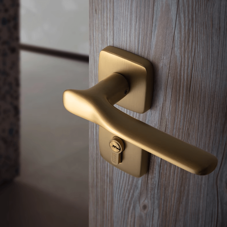 Goo-Ki Villa Brass Door Lock Indoor Bedroom Door Lock Modern French Style Door Handle Set