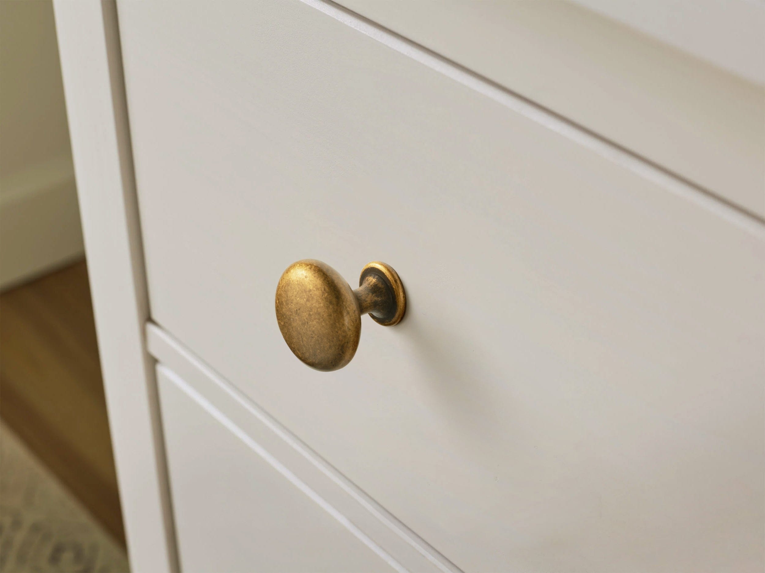 Goo-Ki Vintage Brass Mushroom Cabinet Knobs Zinc Alloy Drawer Handles for Kitchen Cupboard