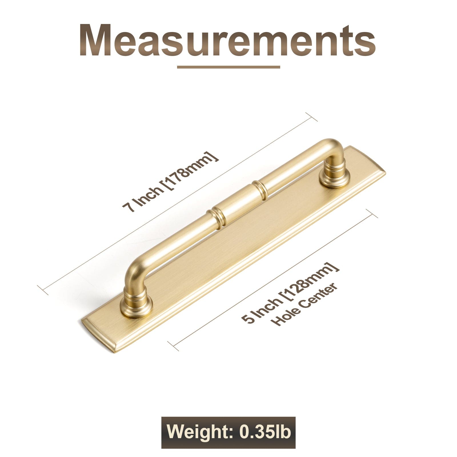 Goo-Ki Vintage Brass Pipe Style Cabinet Handles for Modern - Rustic Interiors