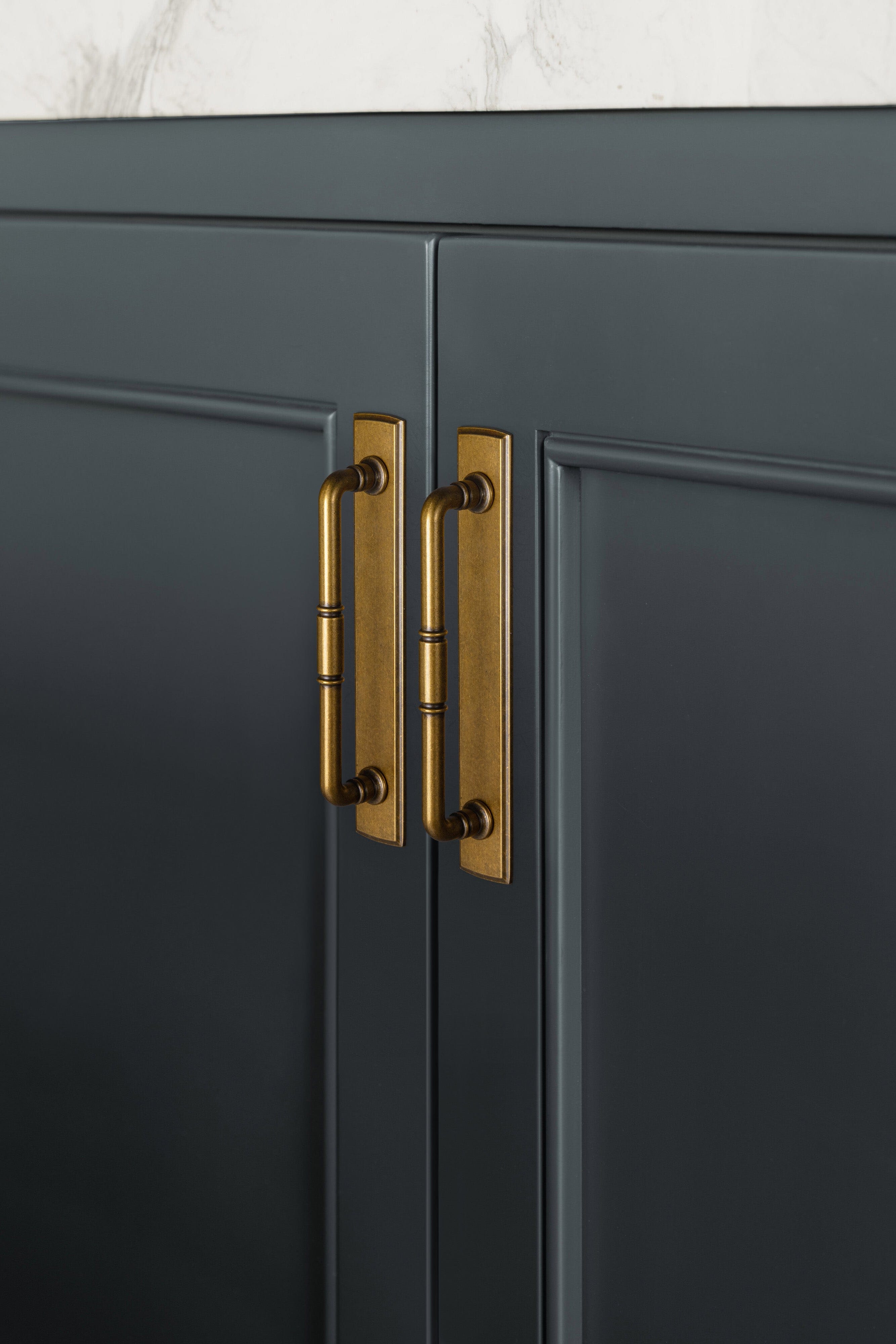 Goo-Ki Vintage Brass Pipe Style Cabinet Handles for Modern - Rustic Interiors