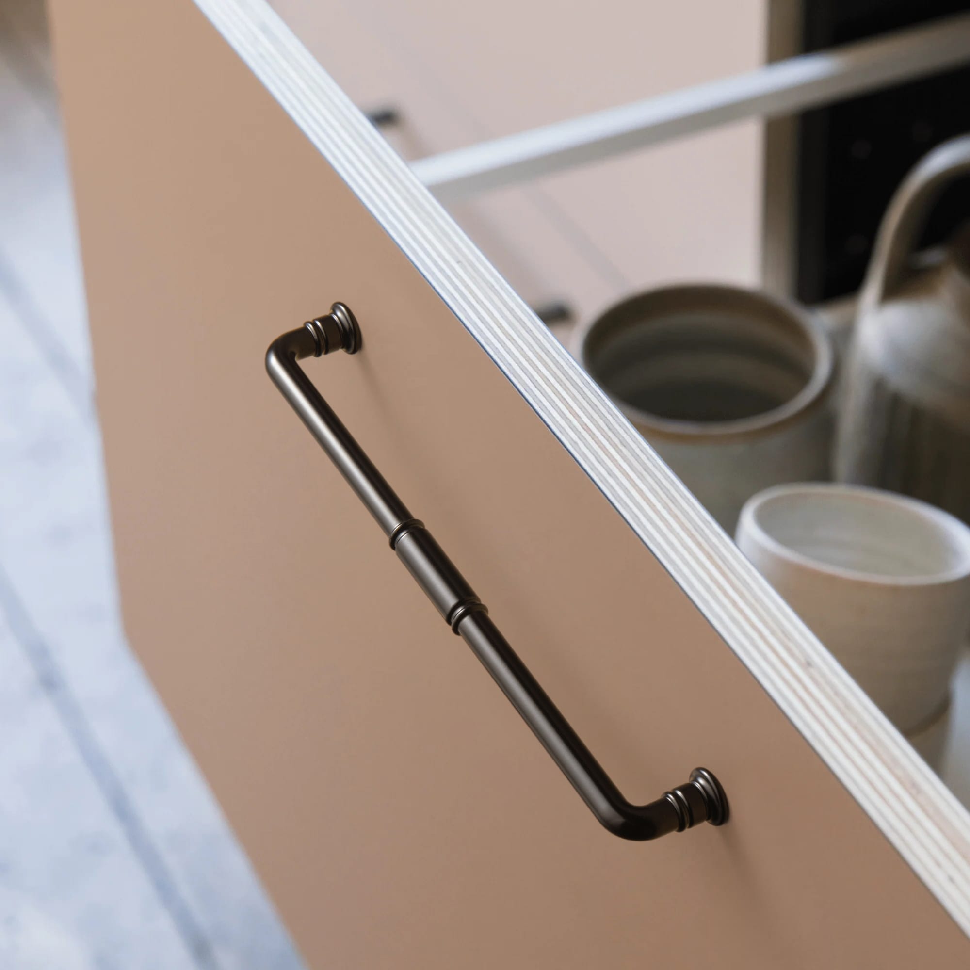 Goo-Ki Vintage Brass Pipe Style Cabinet Handles for Modern - Rustic Interiors