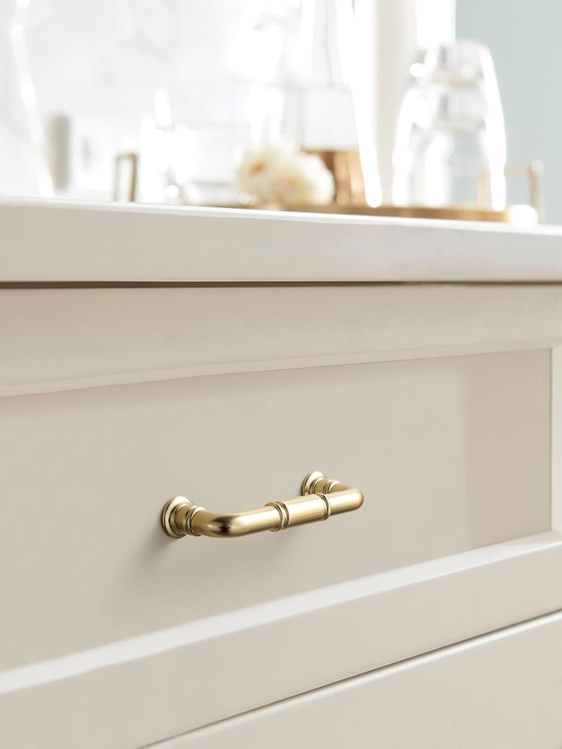 Goo-Ki Vintage Brass Pipe Style Cabinet Handles for Modern - Rustic Interiors
