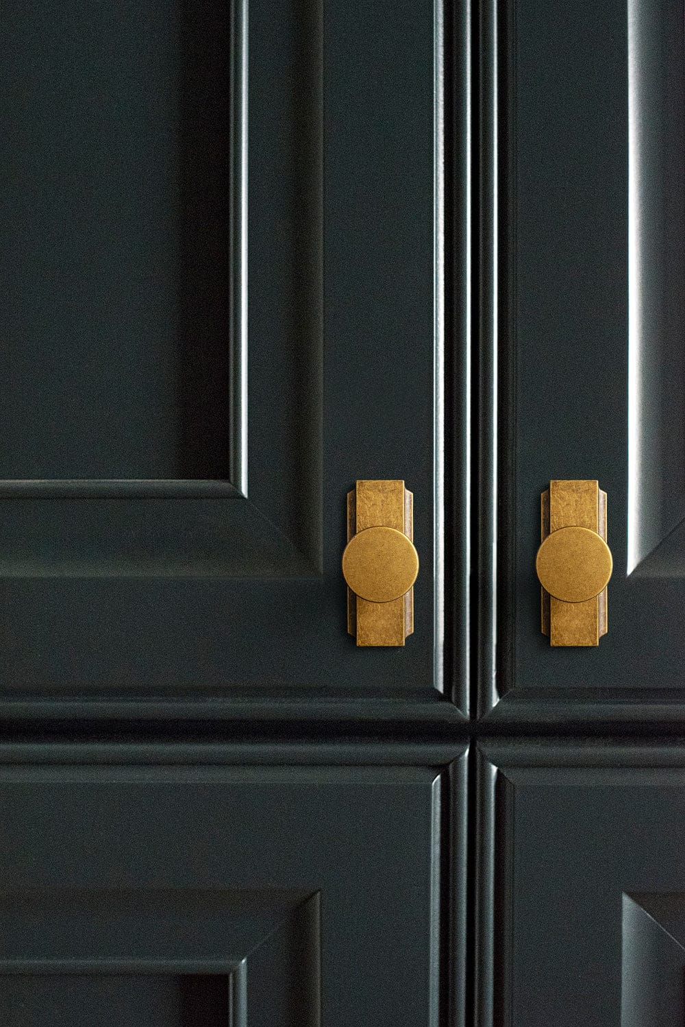 Goo-Ki Vintage Brass Zinc Alloy Cabinet Knob with Back Plate Single Hole Center Kitchen Hardware