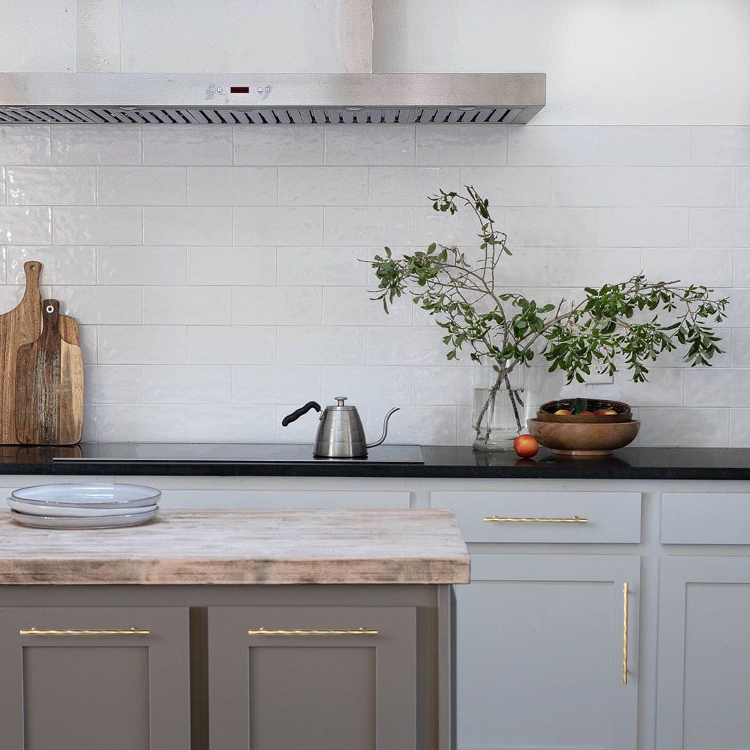 Goo-Ki Vintage Brass Zinc Alloy Twisted Texture Cabinet Pulls - Kitchen Cupboard Dresser Handles